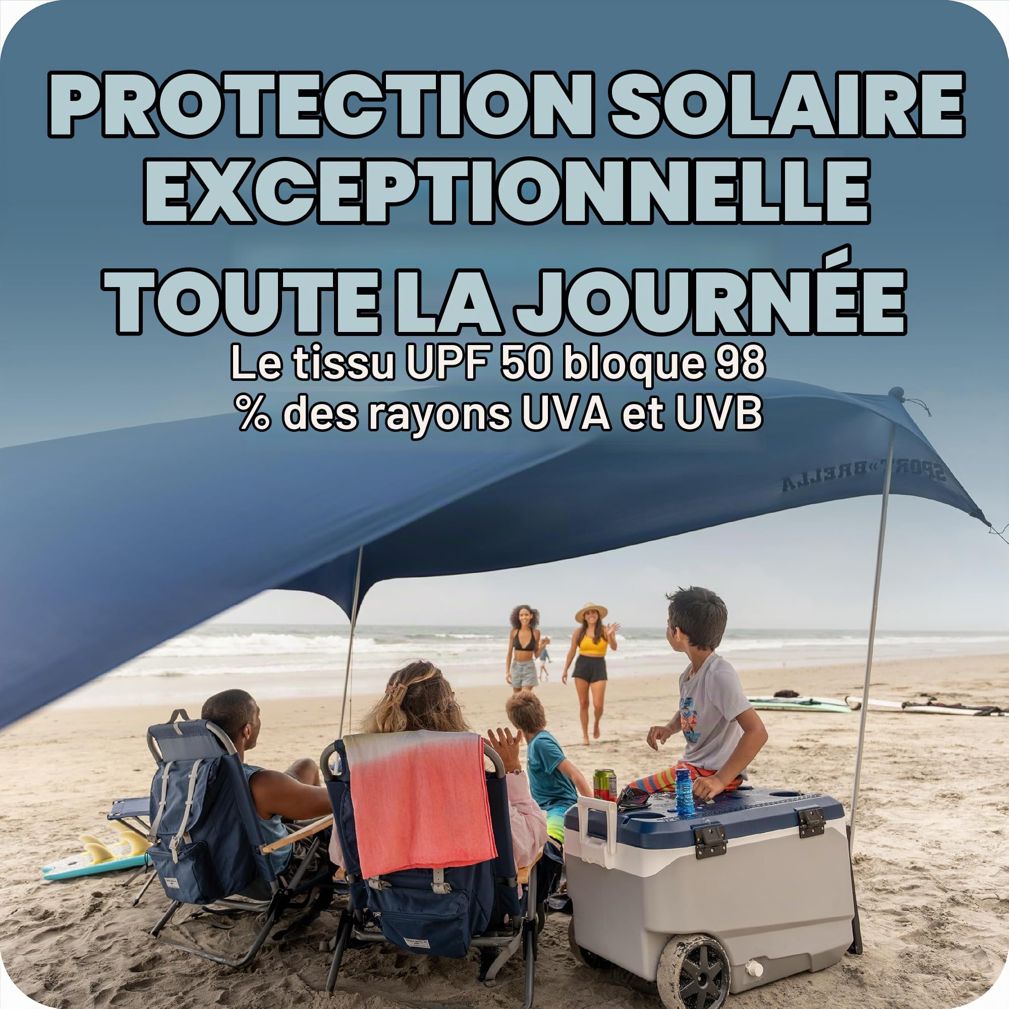 Sport-Brella Solbreeze Auvent Plage – UPF 50+
