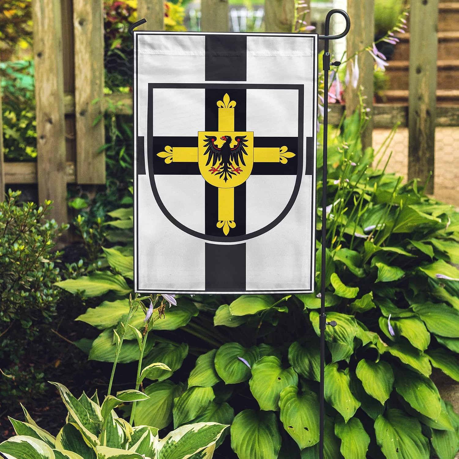 Teutonic Order Grand Master 12x19 Inches Garden Flag - Symbol Of Pride and Heritage, Double-Sided Garden Flag, Antifading Color Durable Material, Medieval Heritage Decor, Perfect for Independence Day