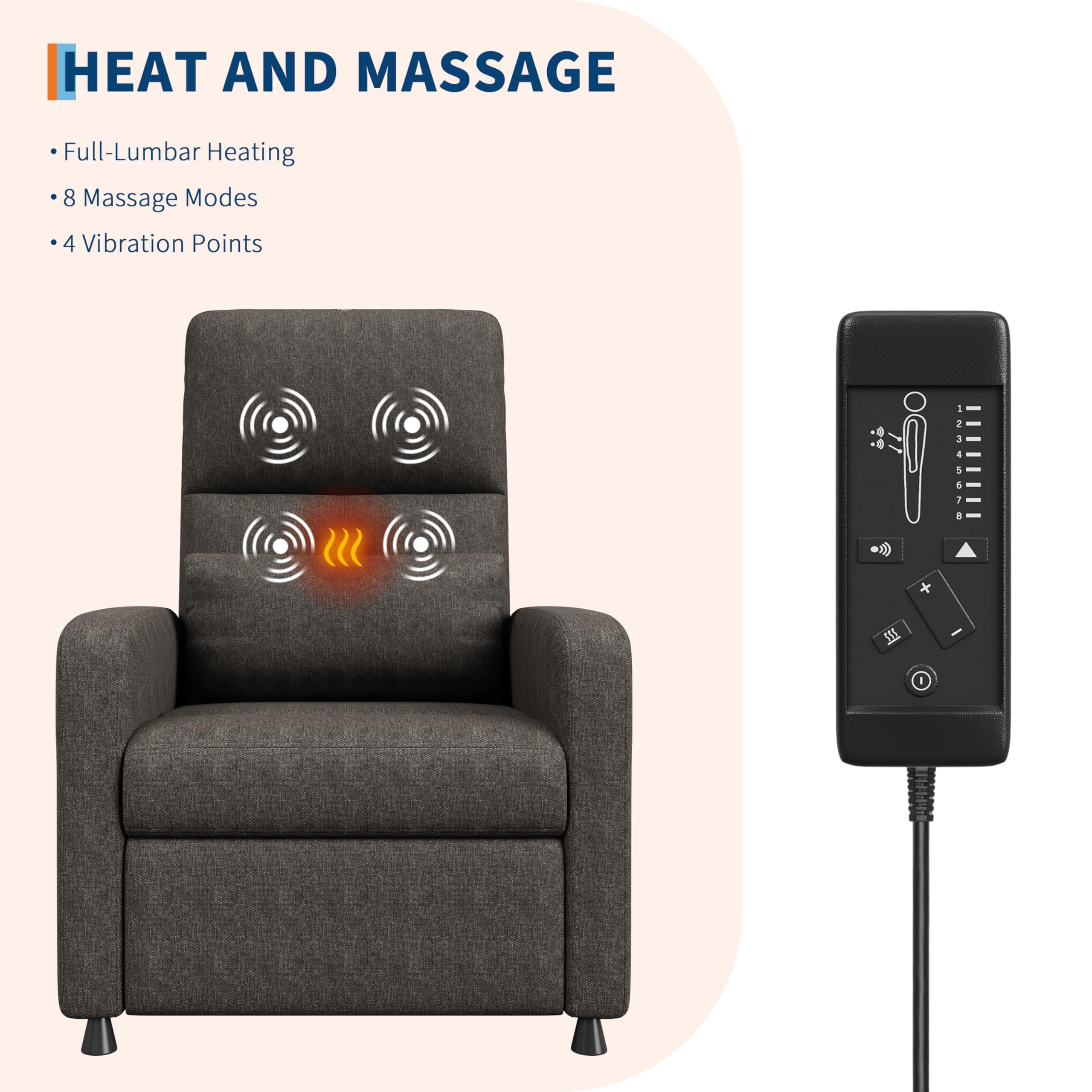 Relaxsessel, Fernsehsessel, Elektrisch Massagesessel mit Liegefunktion