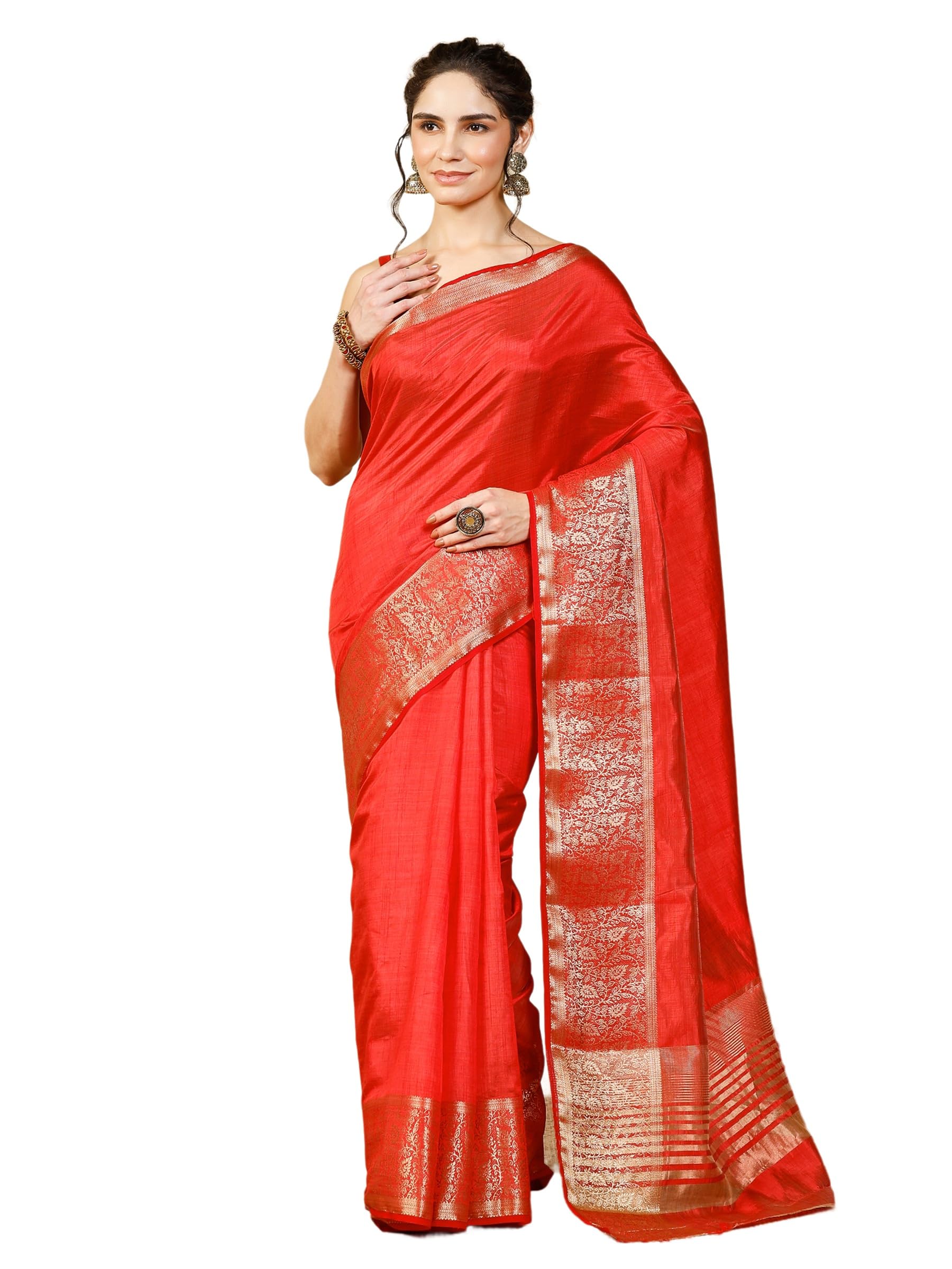 Women's Art Silk Saree | Elegant Designer Silk Saree | Soft Lightweight Traditional Ethnic Saree for Wedding, Festival-image-11
