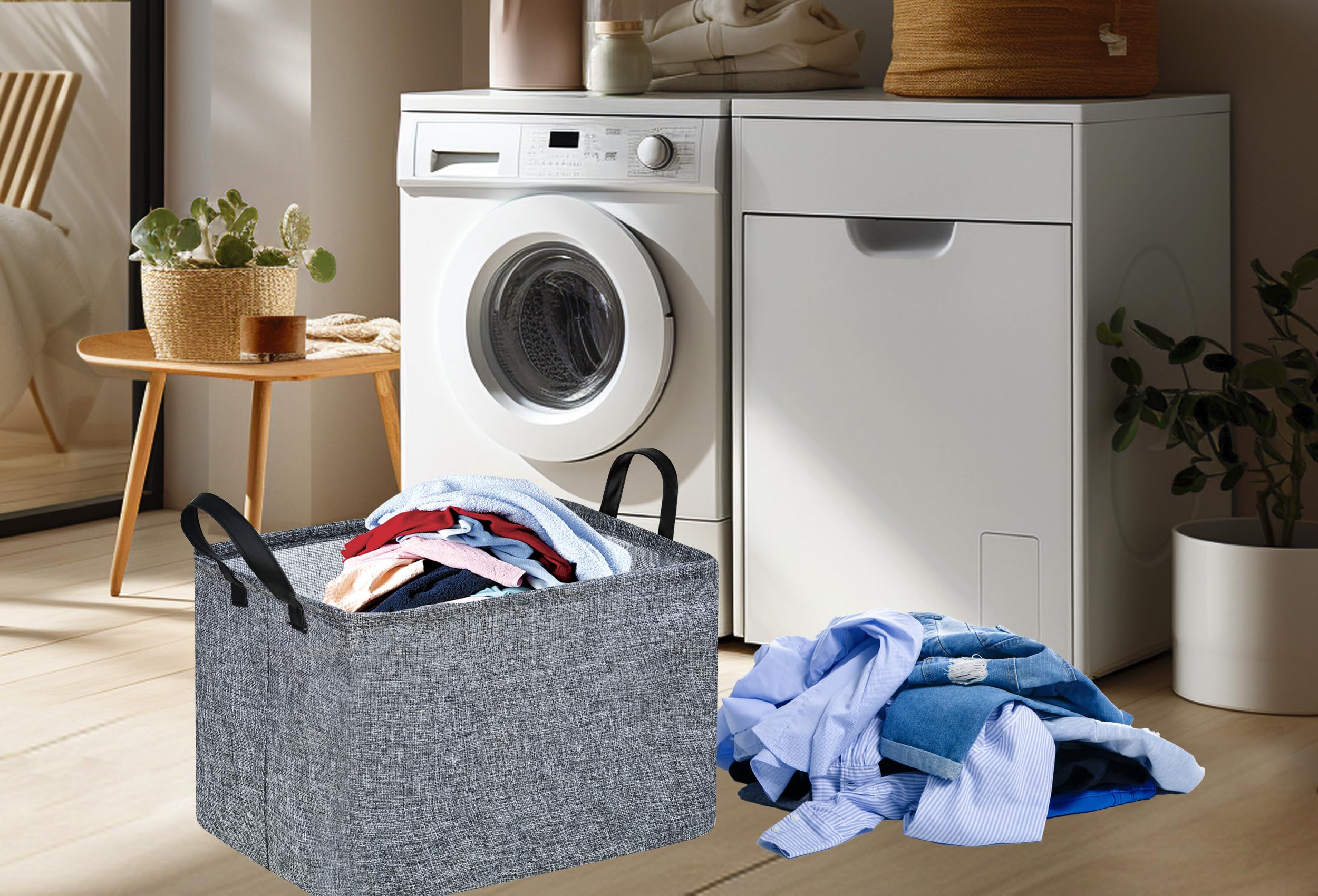 Rec - Caja de juguetes para niños, cesta de almacenamiento plegable, organizador de cestas de regalo para el hogar, dormitorio, cocina, mascotas, oficina, armario, estante 4