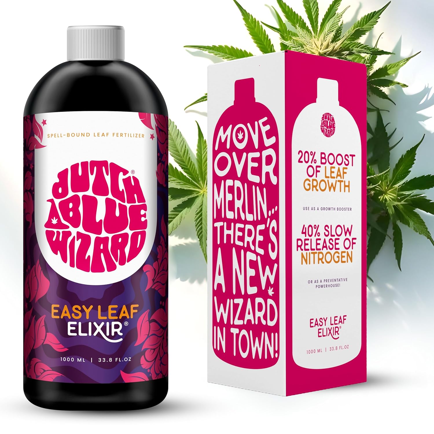 Easy Leaf Elixir - Plant Food & Yield Booster for Hydroponics - Plant Growth Nutrient - Liquid Plant Food - Liquid Plant Nutrient - Hydroponics Nutrients - 20% More Buds