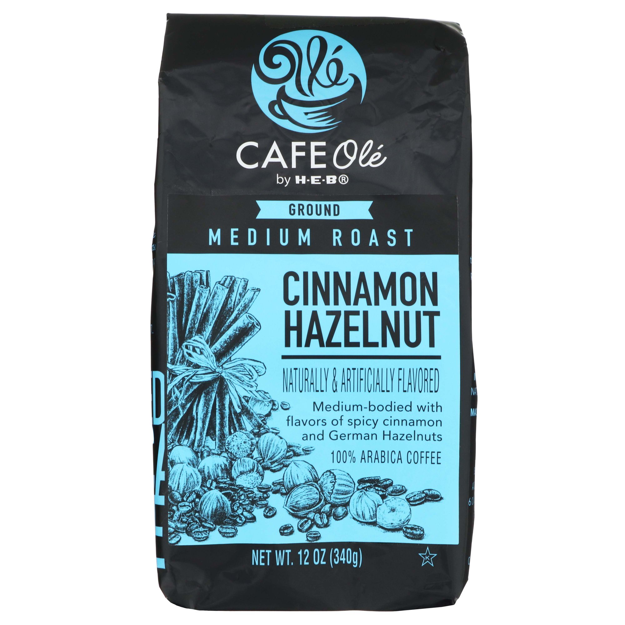 ZEYUMEE HEB Cafe Ole Cinnamon Hazelnut Medium Roast Ground Coffee (Pack of 3)
