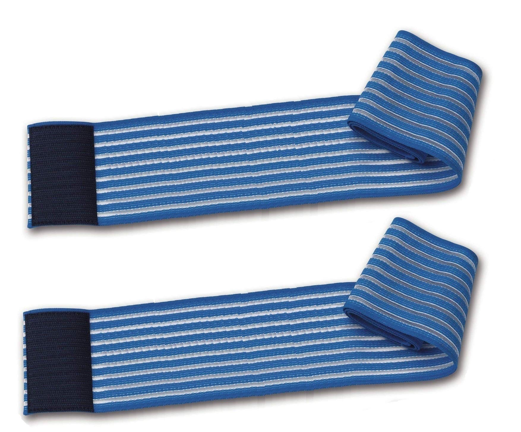 2 bandes élastiques bleues réglage par déchirure 150 cm pour traitements esthétiques et thérapeutiques électrodes ionophorèse tens