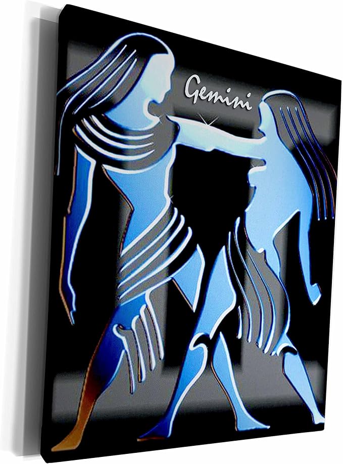 3dRose Museum Grade Canvas Wrap - Gemini Zodiac Sign Zodiac Signs Horoscope