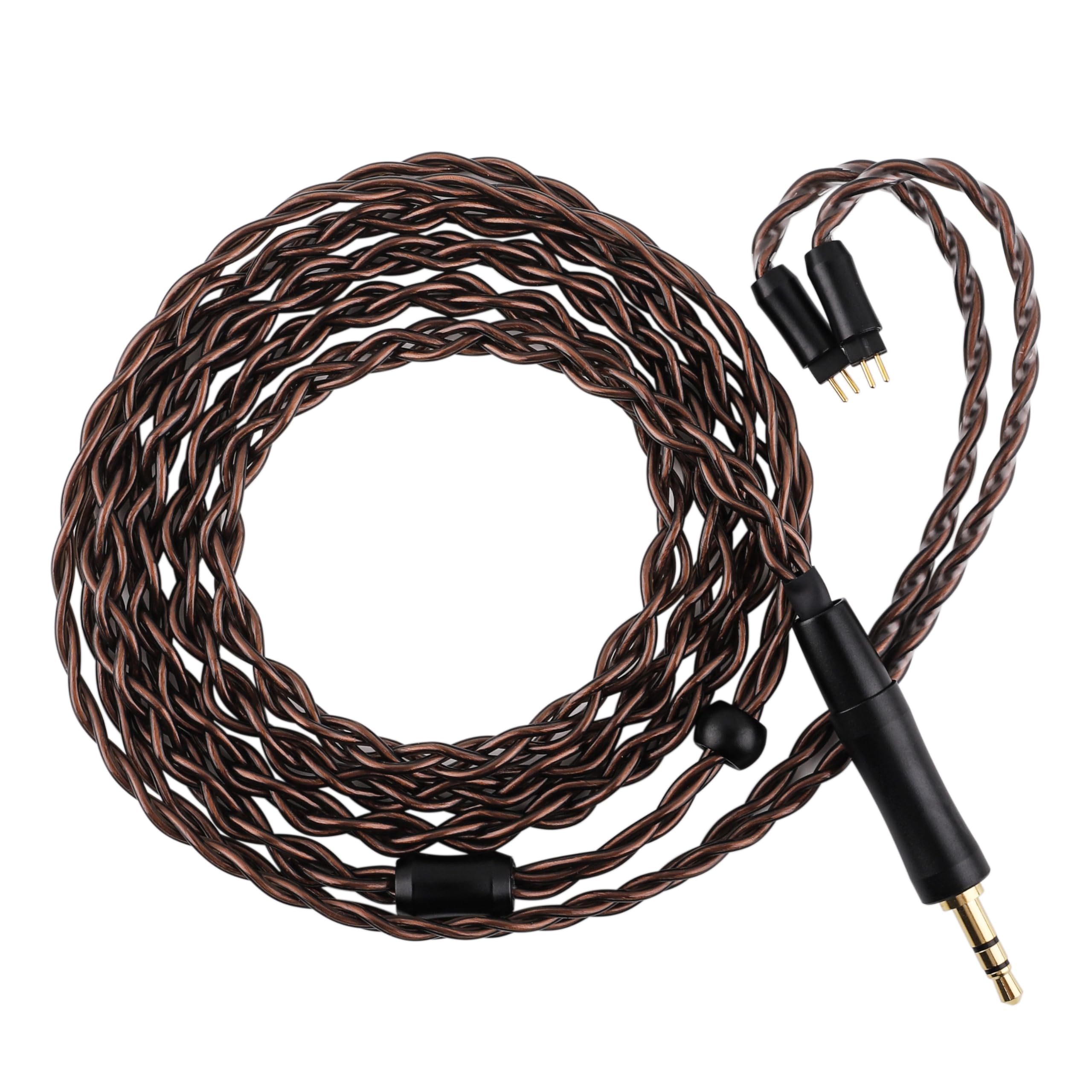 Linsoul Kiwi Ears Terras IEM Câble,Pour écouteurs intra-auriculaires 4N en cuivre monocristallin 32AWG 4 âmes,HiFi Câble de 1,25m avec fiche 3,5mm/4,4mm pour Orchestra Lite Mangird Tea Pro