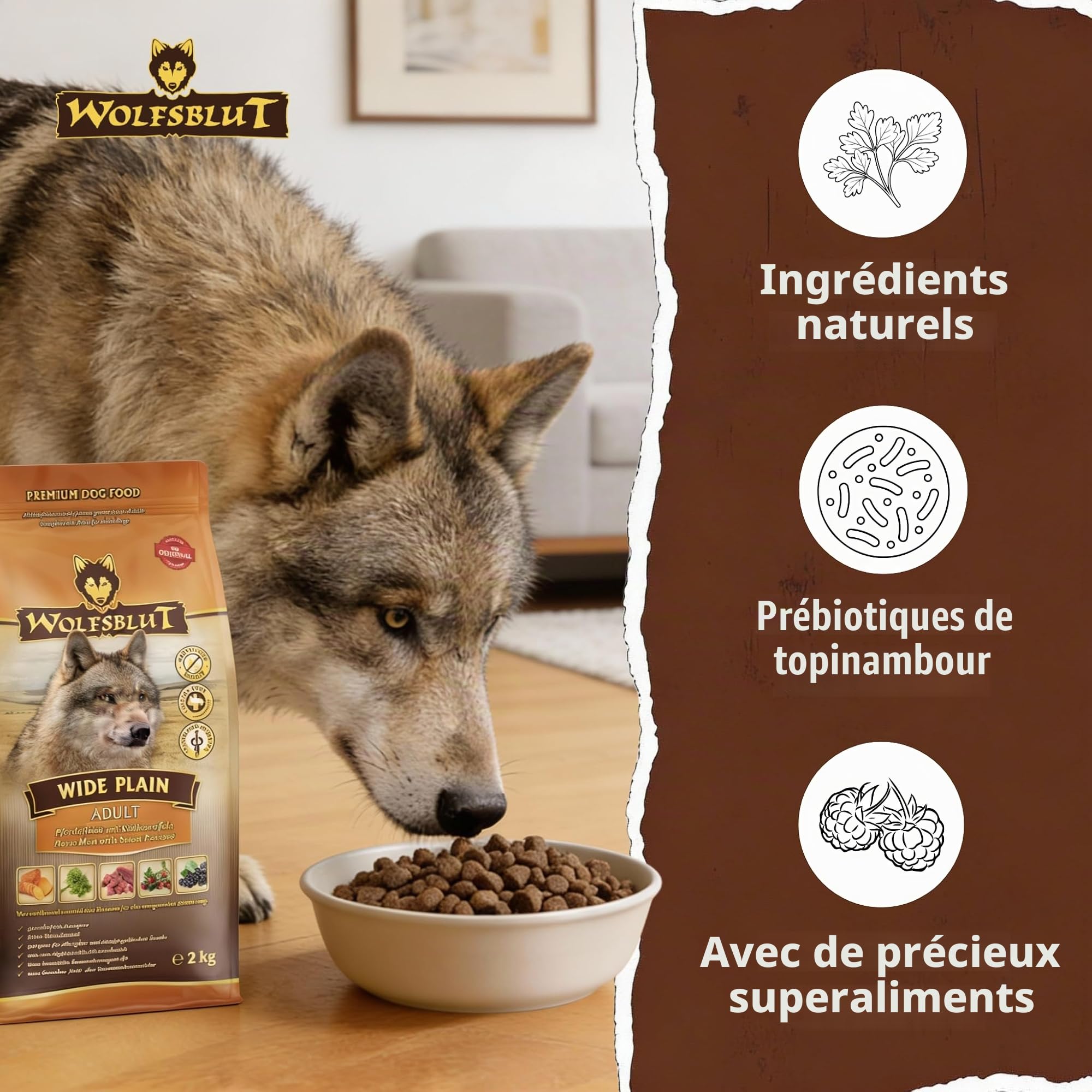 Wolfsblut Wide Plain Croquettes pour chien