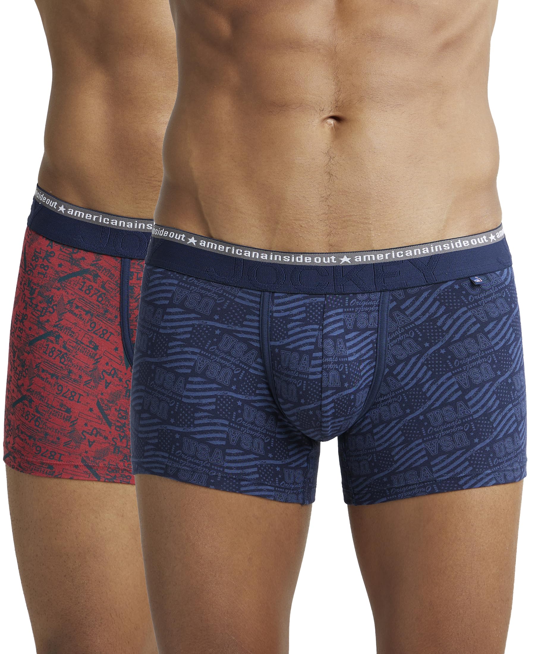 jockey US63 Men's Super Combed Cotton Elastane Stretch Printed Trunk with Ultrasoft Waistband (Pack of 2_Prints May Vary)-picture-44