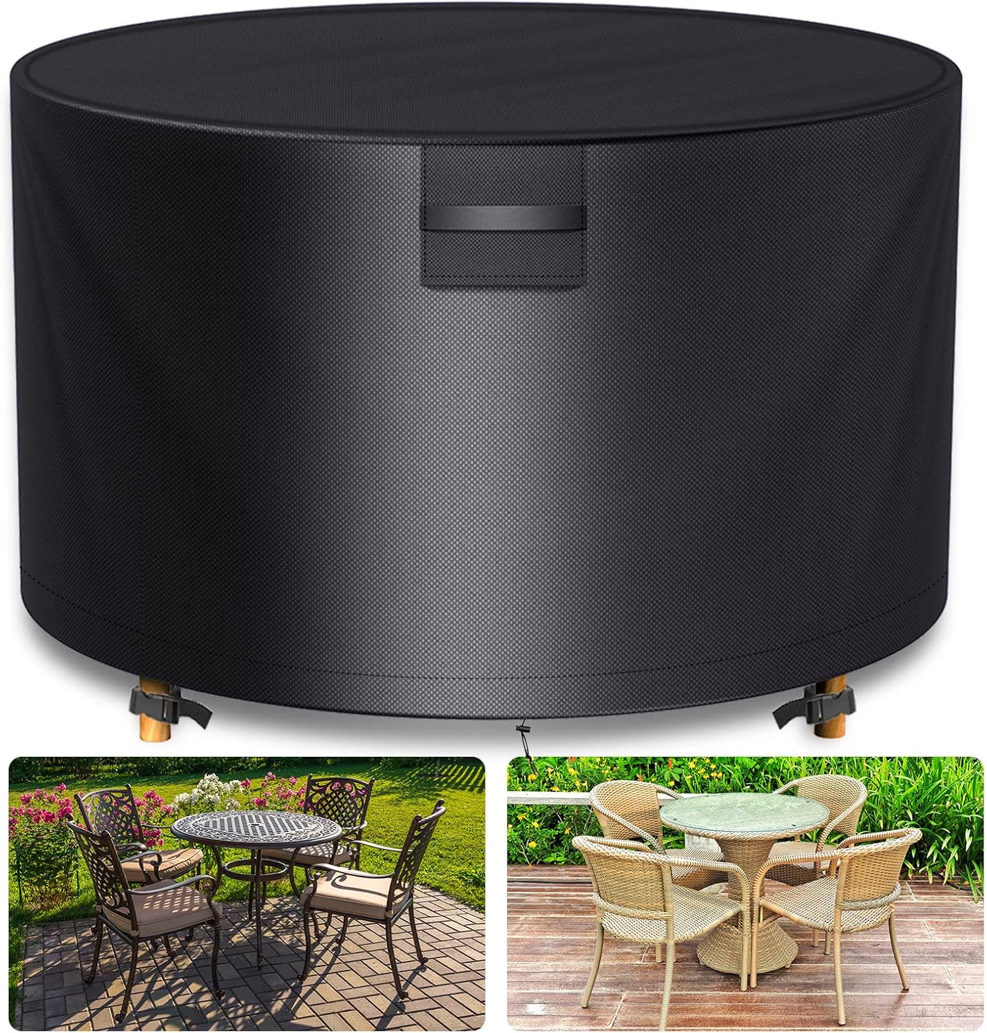 Gorffy Garden Furniture Covers, Ø128 x 73cm Patio Furniture Covers