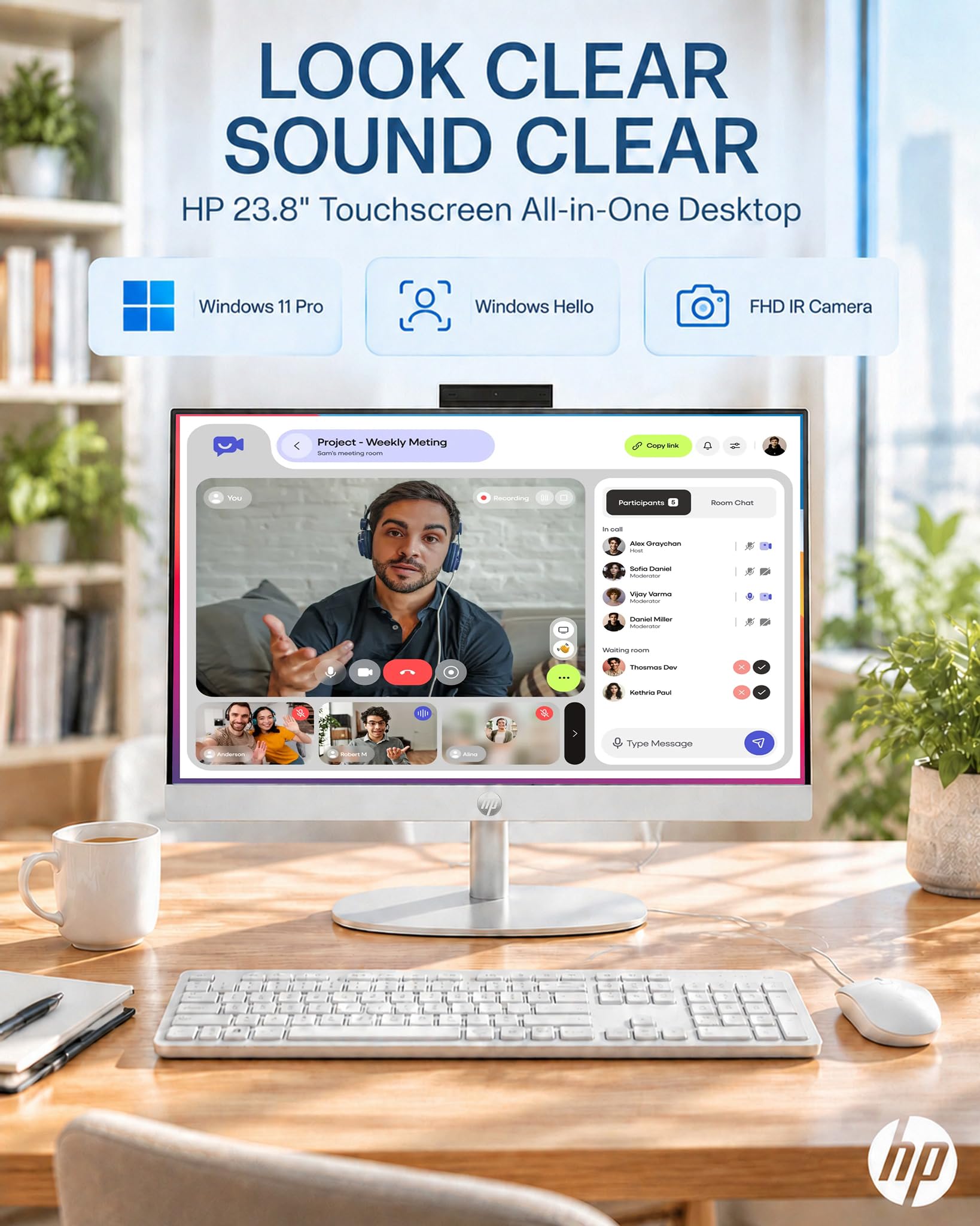Amazon.com: HP 23.8'' Touchscreen All-in-One Desktop Computer, 8GB