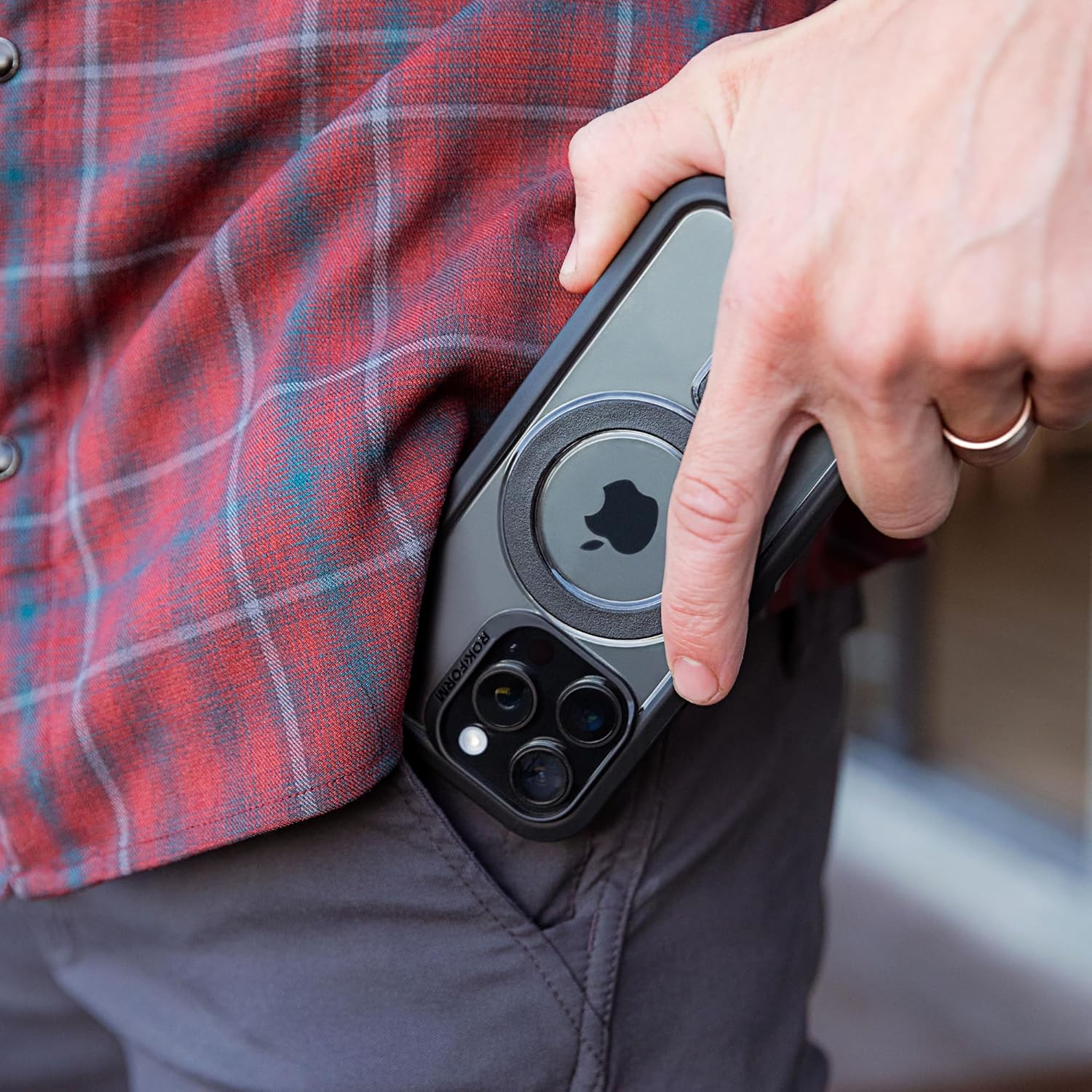 Rokform Slim Case Compatible with The iPhone 16 Plus, Drop Tested Armor (Clear)