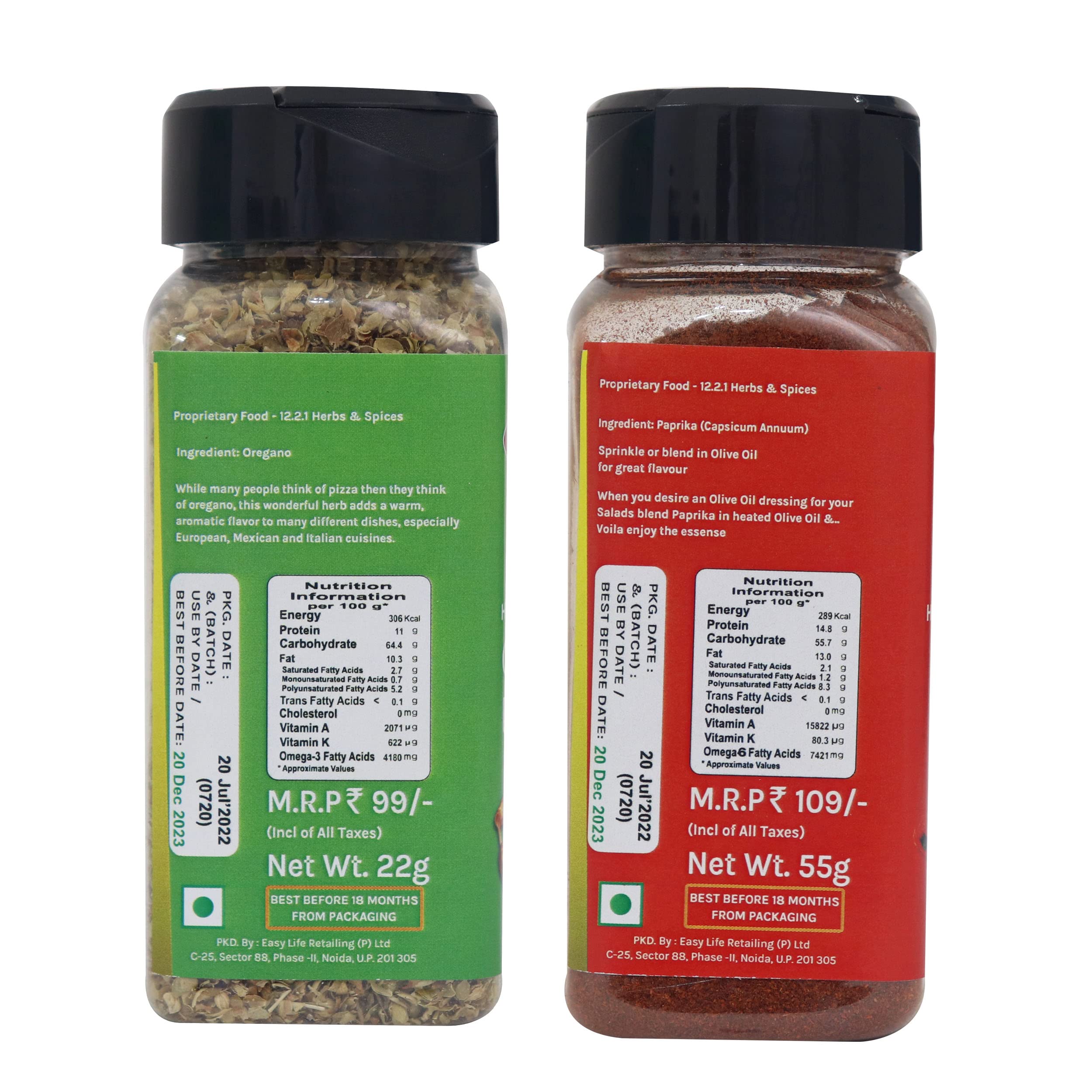 Amazon.com : Oregano 25g and Sweet Paprika 70g (Combo of 2) : Grocery &  Gourmet Food