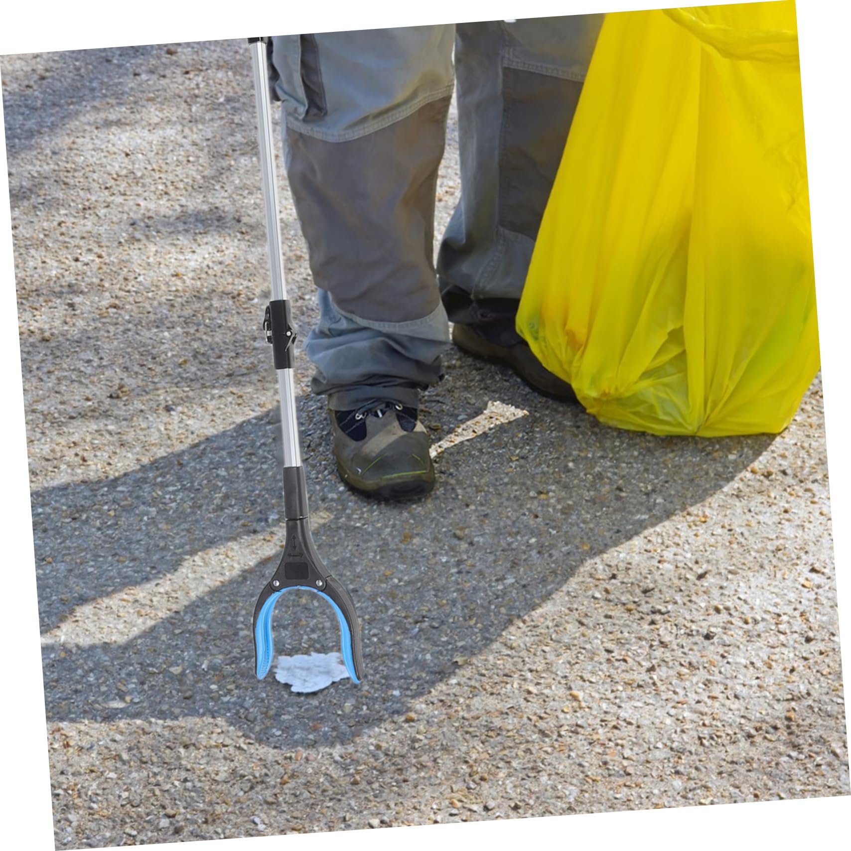 Pinza Plegable para Basura de Tres Pliegues, Aleación de Aluminio y Pp | Herramienta de Agarre de Alta Resistencia, Aumenta la Fricción, para Recoger Objetos y Uso Doméstico