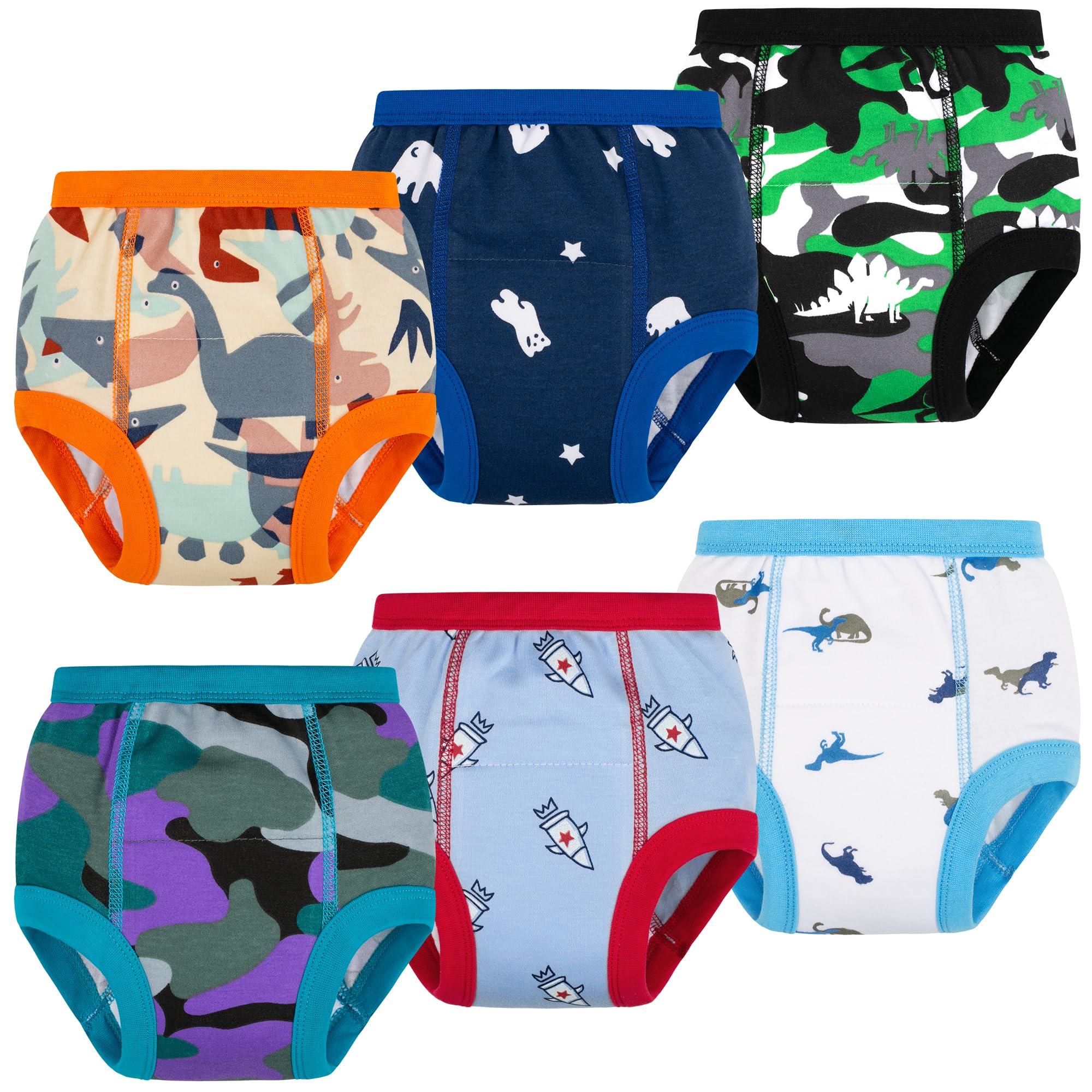 BIG ELEPHANT – Confezione da 6 Mutandine per l'Addestramento al Vasino – 100% Cotone, Biancheria Intima Assorbente per Bambini e Bambine