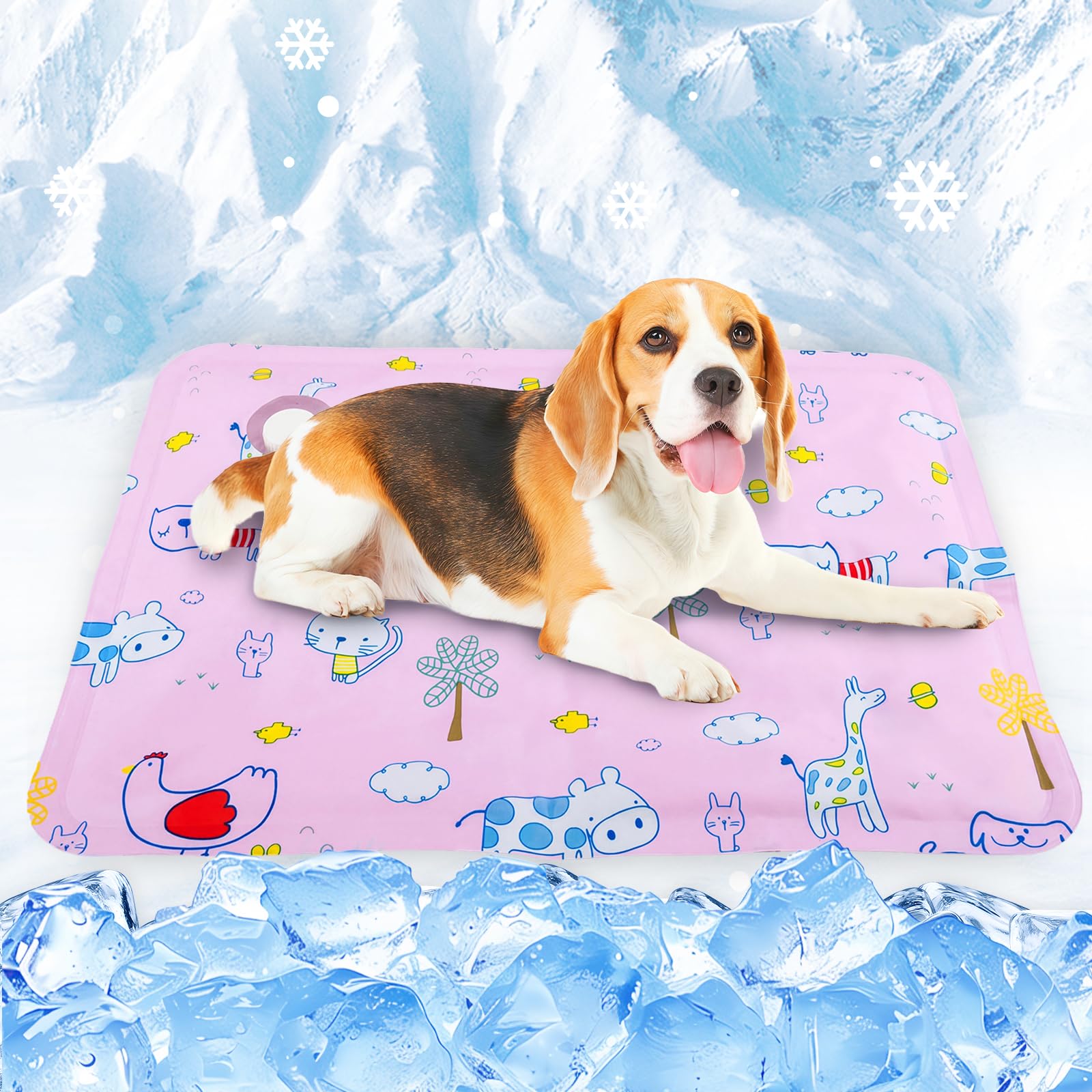 Tappetino Refrigerante per Cani e Gatti, 40 x 50 CM Tappetino Refrigerante per Animali, Tappetinos Refrigerantes Cane, Tappetinos Refrigerantes in Gel per Cucce Divani Camping