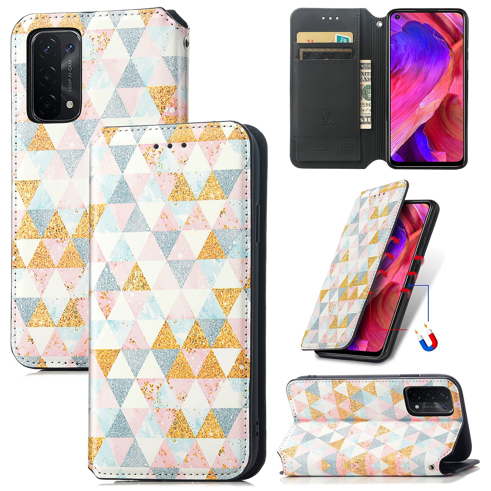 Amazon.co.jp: OPPO A54 5G ケース 手帳型 綺麗 かわいい oppoa54