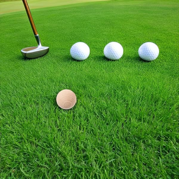 Ensemble de 4 Boules de Croquet en Bois Naturel, Sphères Rondes Légères 5 Cm pour Jeu de Pelouse Extérieur Prise en Main Confortable et Finition Soignée - 5
