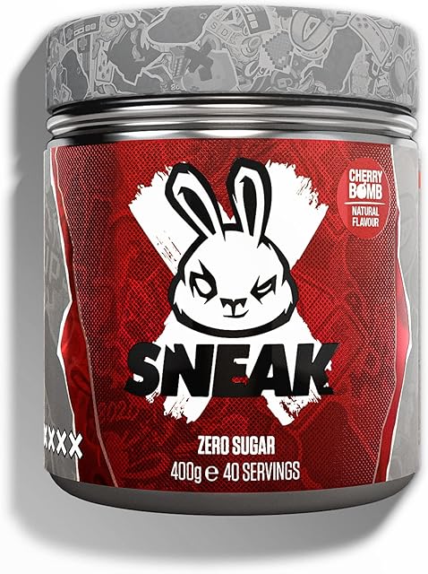 SNEAK | Cherry Bomb Edition | In-Game Focus Boost Energy Drink, Zero Sugar, Low-Calorie, Vegan | 40 Servings