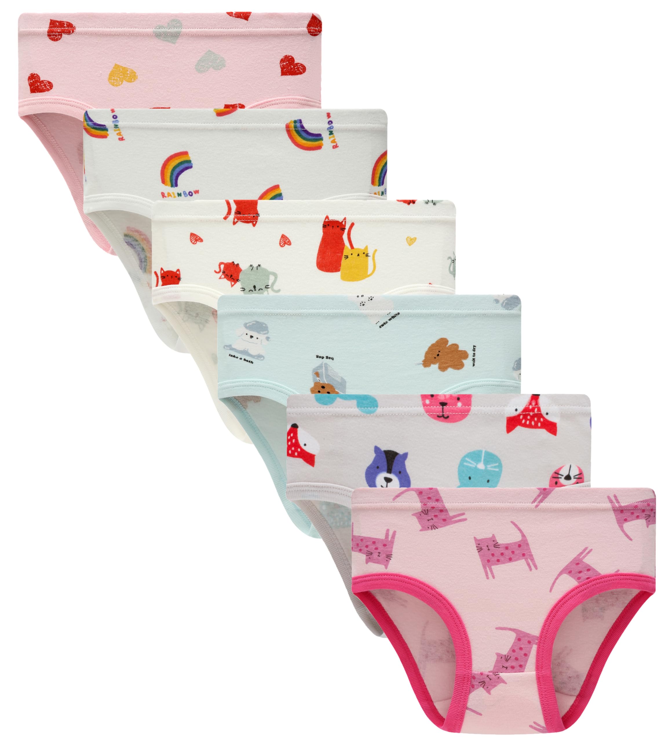 Hahan Girls Soft Panties Toddler Girls Cotton Underwear Kids Briefs