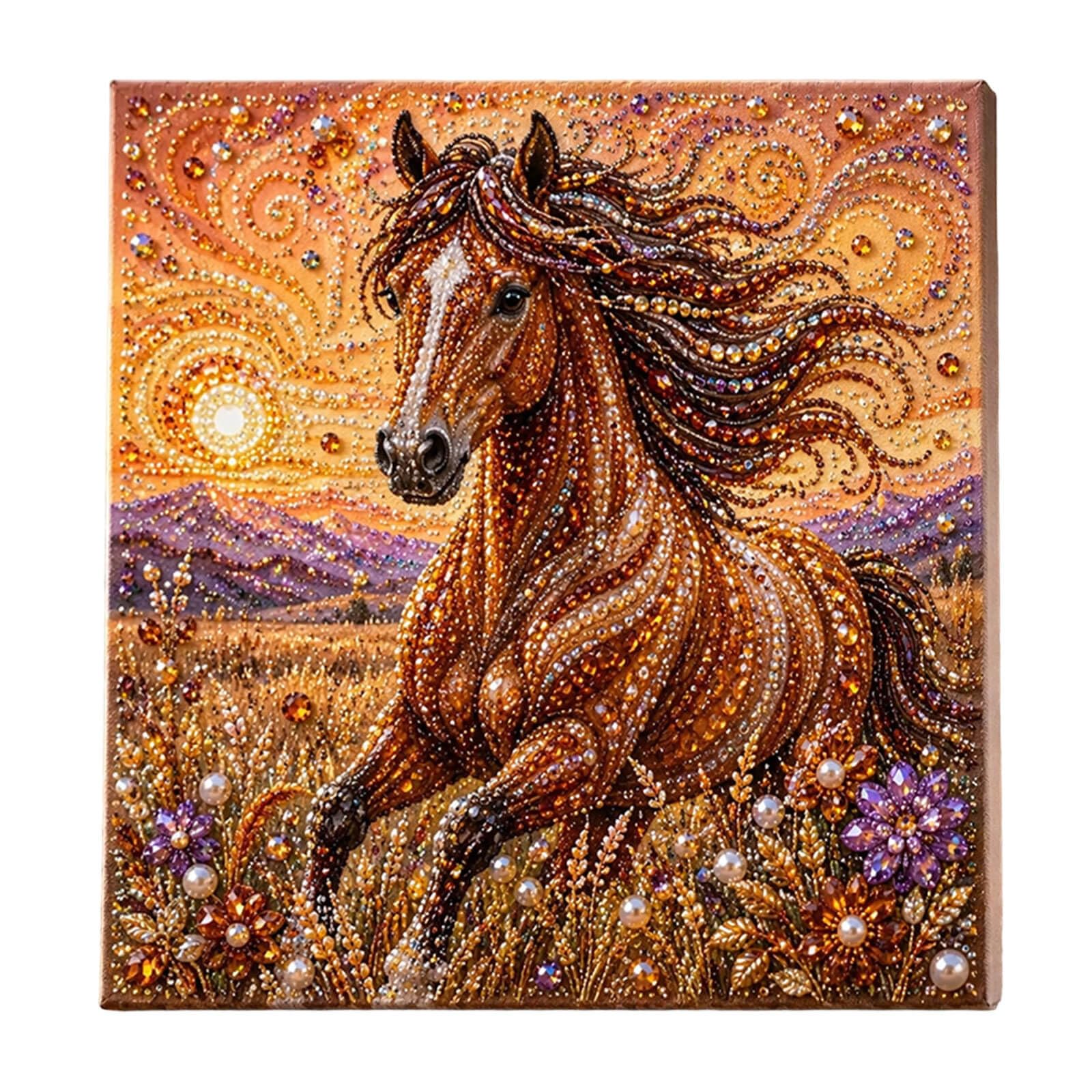 Animal Pearl Art Diy Craft Kit 5D Diamond Painting For Adults Beginner,Dachshund Diamond Art,Pearl Diamond Art Kits for Adults,Handmade Pearl Beads Diamond Dots Painting Gem Horse Wall Decoration (#2) — image 1
