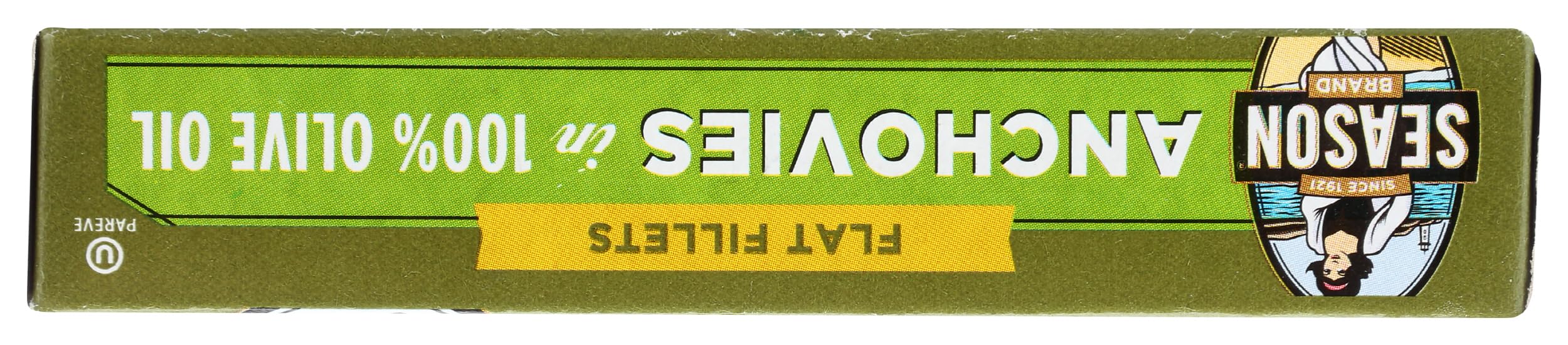 Season Brand Flat Fillets of Anchovies in Olive Oil, 2 oz