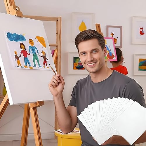 Miniatura 5 de Paquete de 120 hojas de papel de acuarela de algodón para prensa en frío, para niños, estudiantes, adultos, acuarelistas, artistas principiantes (8