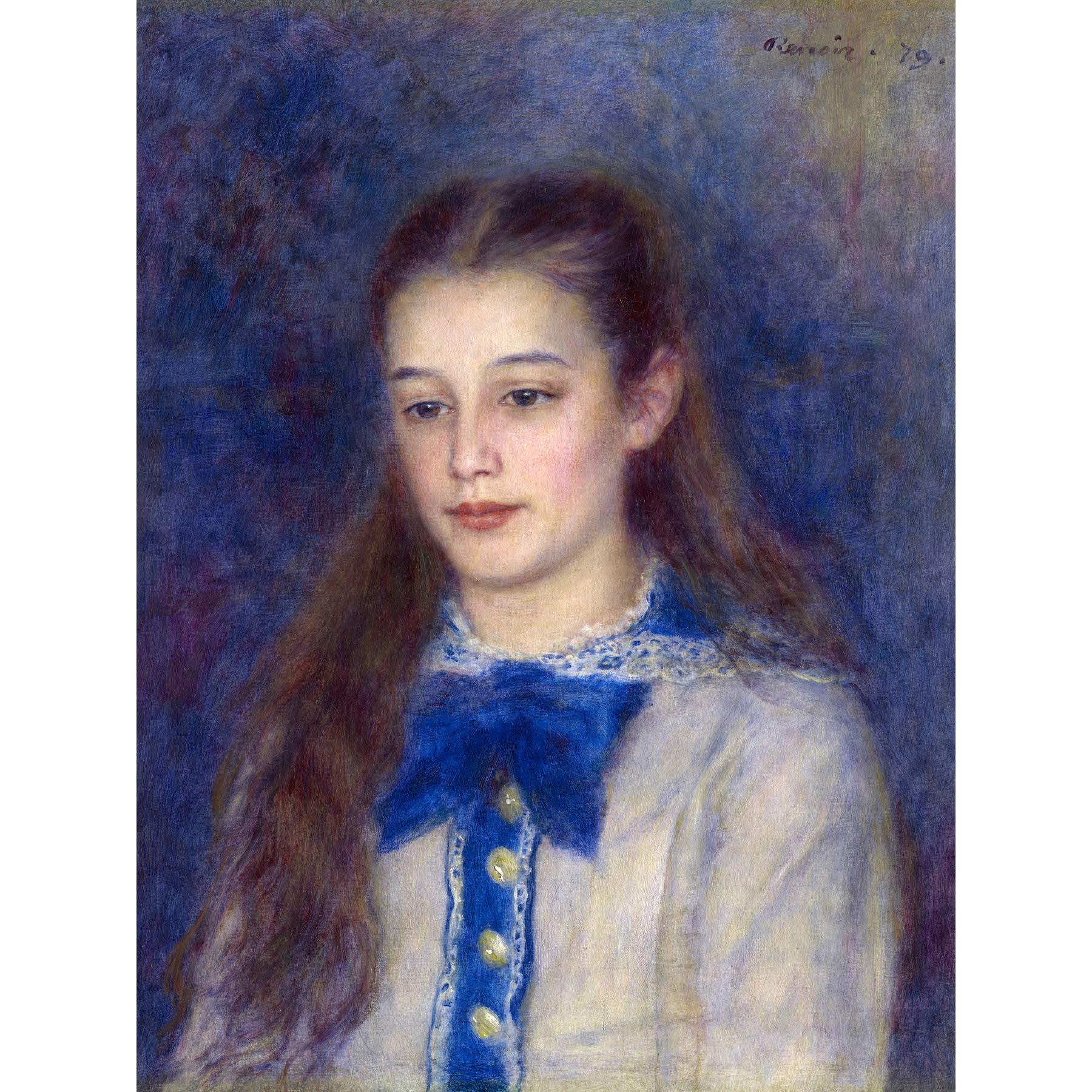 Artery8 Pierre Auguste Renoir Therese Berard 1879 Painting Large Wall Art Poster Print Thick Paper 18X24 Inch