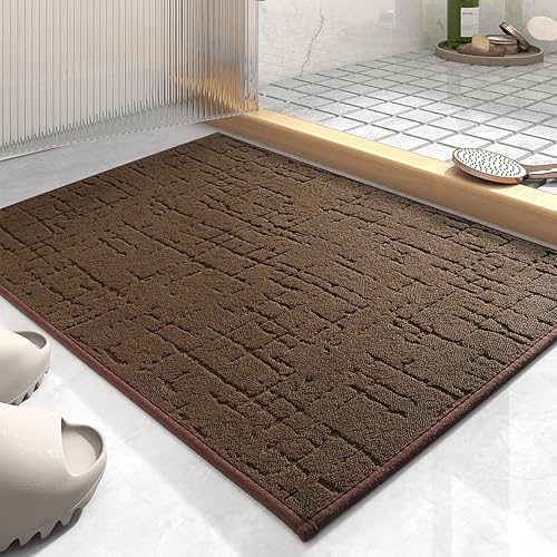 Miniatura 9 de AMOAMI - Tapete de baño superabsorbente de secado rápido, tapete de baño lavable con parte trasera de goma, tapetes de baño delgados para debajo de