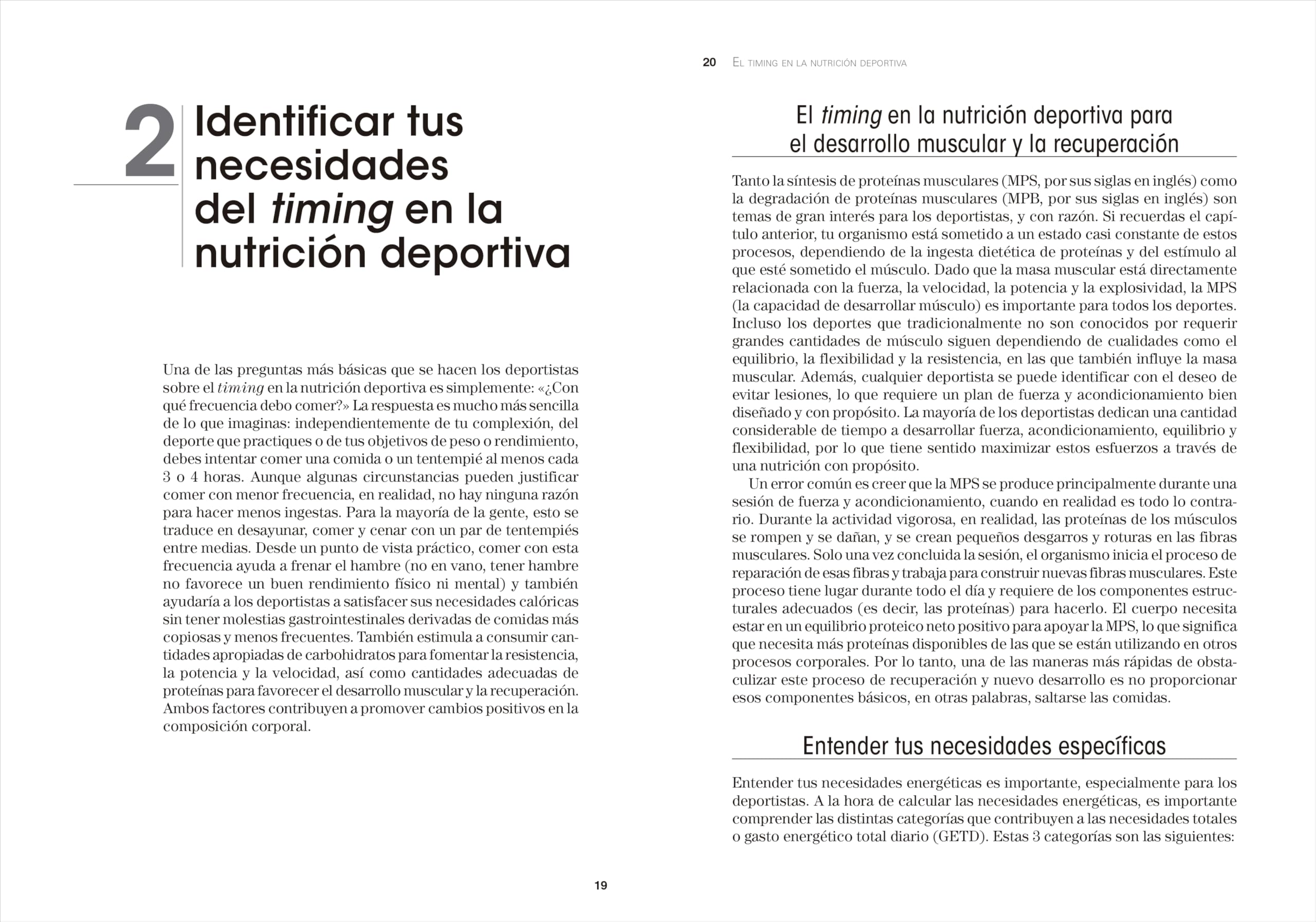 El Timing en la nutrición deportiva: Estrategias nutricionales para alcanzar el máximo rendimiento (DEPORTES)