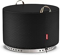 Vista 20 de QH.HOME Cubierta redonda para hoguera súper impermeable, cubierta redonda de 40 pulgadas para fogatas al aire libre, 600D, fuerte resistente a