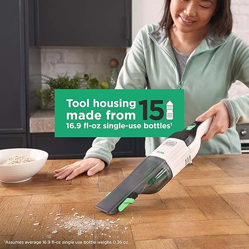 Miniatura 4 de BLACK+DECKER Aspiradora de mano 8V MAX reviva, inalámbrica, transparente (REVHV8J40)