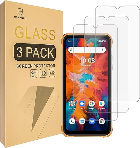 Mr.Shield Paquete de 3 Protector de pantalla para Umidigi BISON X10 ProBISON X10 Vidrio templado Vidrio japonés con dureza 9H Protector de pantalla