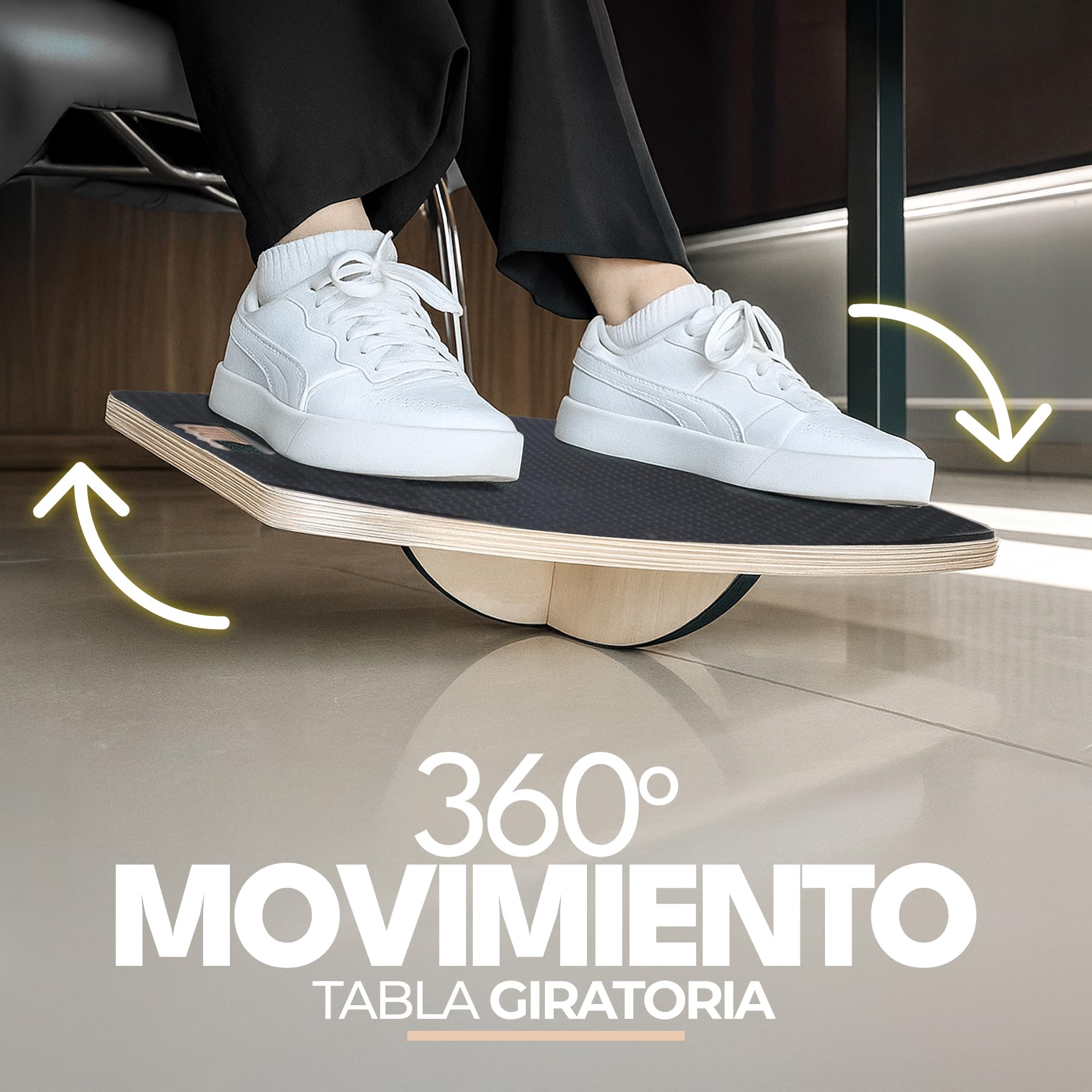 Reposapies de Oficina Ergonómico Movimiento 4D Reposapiés con Suela de EVA Ultra Cómodo Diseño Minimalista y Elegante ReposaPies Ideal para el Hogar y la Oficina