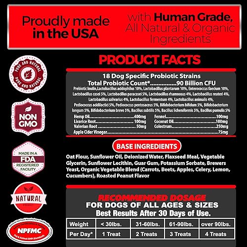 Miniatura 8 de Pet Chef Dog Allergy Chews - 140 masticables suaves con aceite de salmón, omega 3 y probióticos, suplemento natural para aliviar la picazón, apoyo