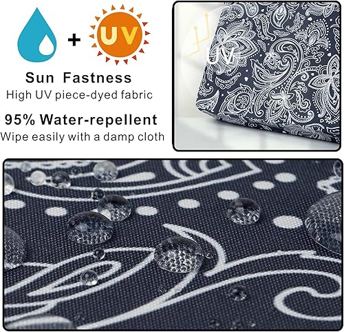 Miniatura 2 de NettyPro - Paquete de 4 fundas de cojín para exteriores para muebles de patio, resistentes a los rayos UV, repelentes al agua, 24 x 24 x 4 pulgadas,