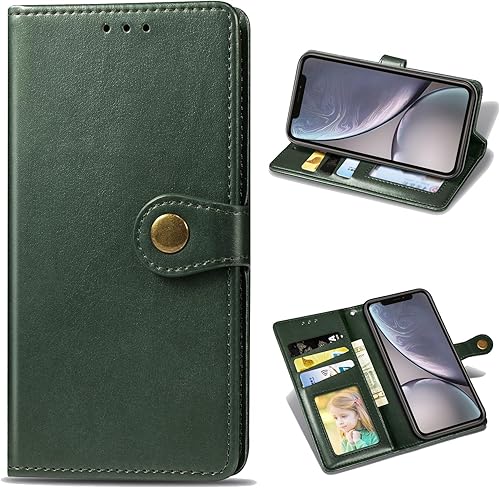 Funda compatible con Xiaomi 12S Ultra, compatible con Xiaomi 12 Ultra PU cuero ranura para tarjetas Flip Stand Wallet Funda protectora Gr