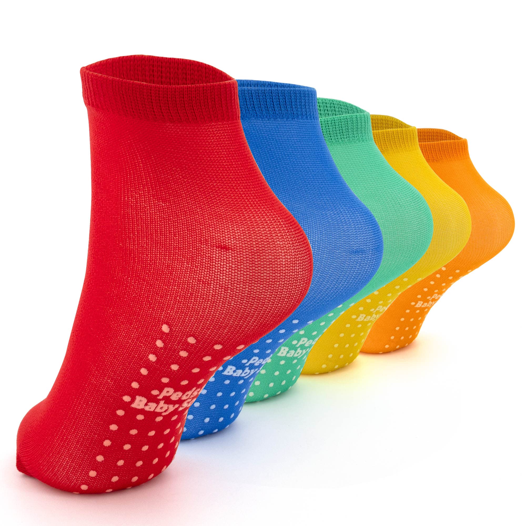 125 Paaren rutschfeste Hygienesocken für Kinder, 100% Baumwolle, ideal für Spielplätze, 3–10 Jahre, Einheitsgröße, Farbmischung