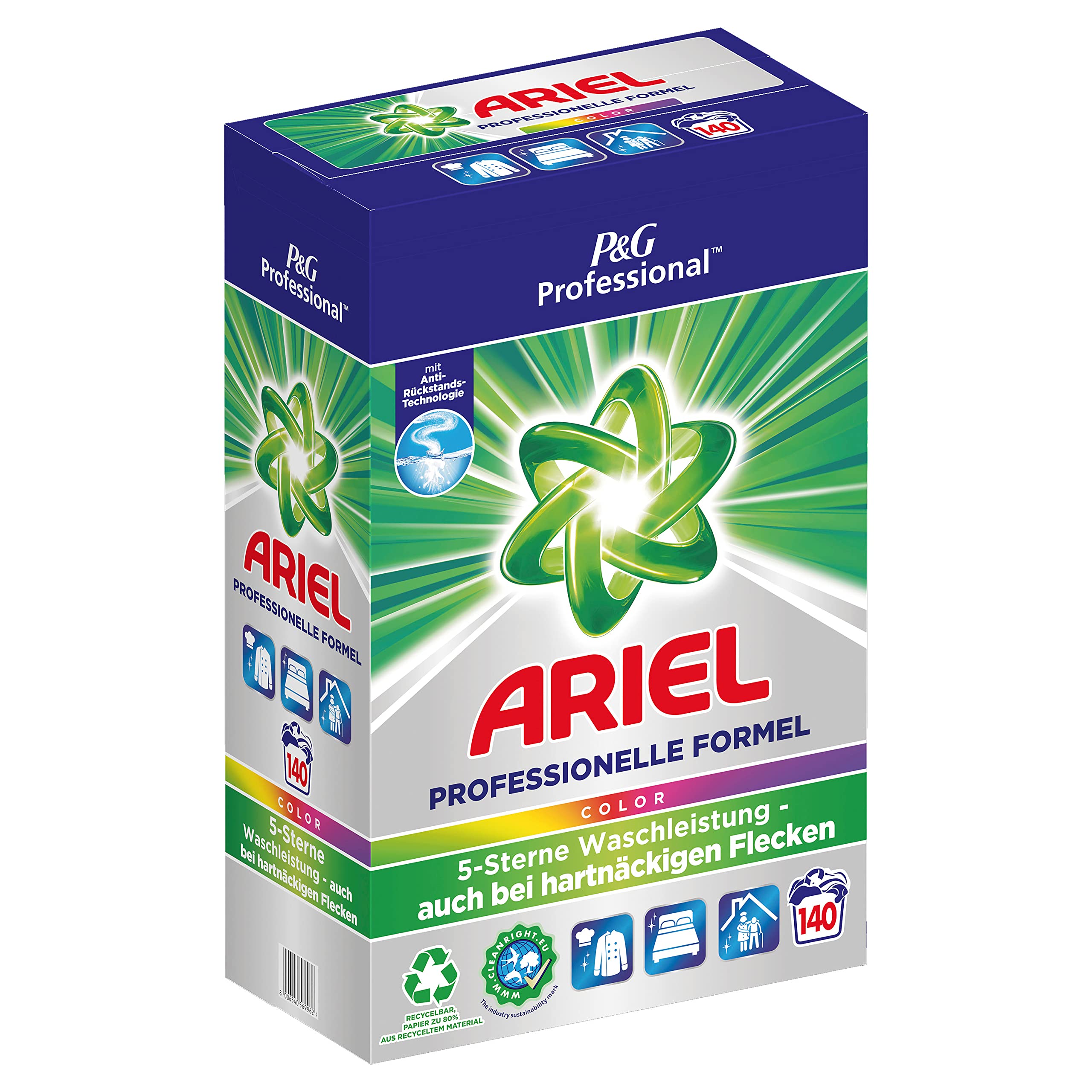 Ariel Professional Pulver Colorwaschmittel, 140 Waschladungen, 9.1kg