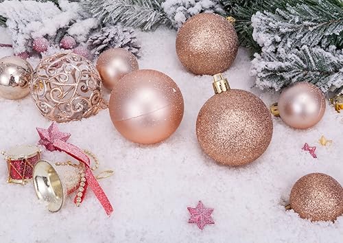 Miniatura 18 de AMS 2.36''/60mm 34ct Christmas Ball Large Ornaments Party Decorations Shatterproof Festival Pendant Hangings for Xmas Tree Decor (60mm, Purple)