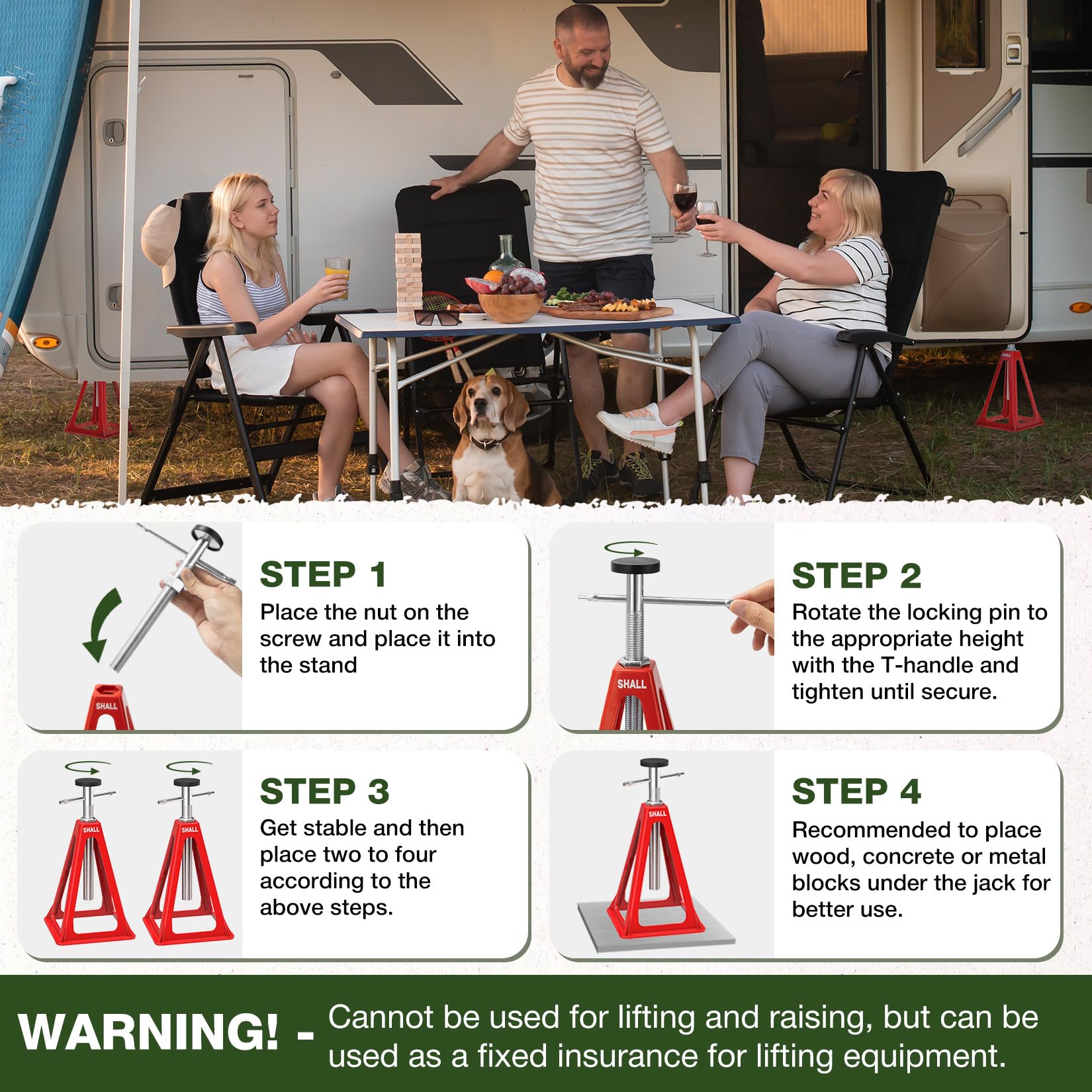 SHALL RV Stabilizer Jacks - Level Your Camper! -6