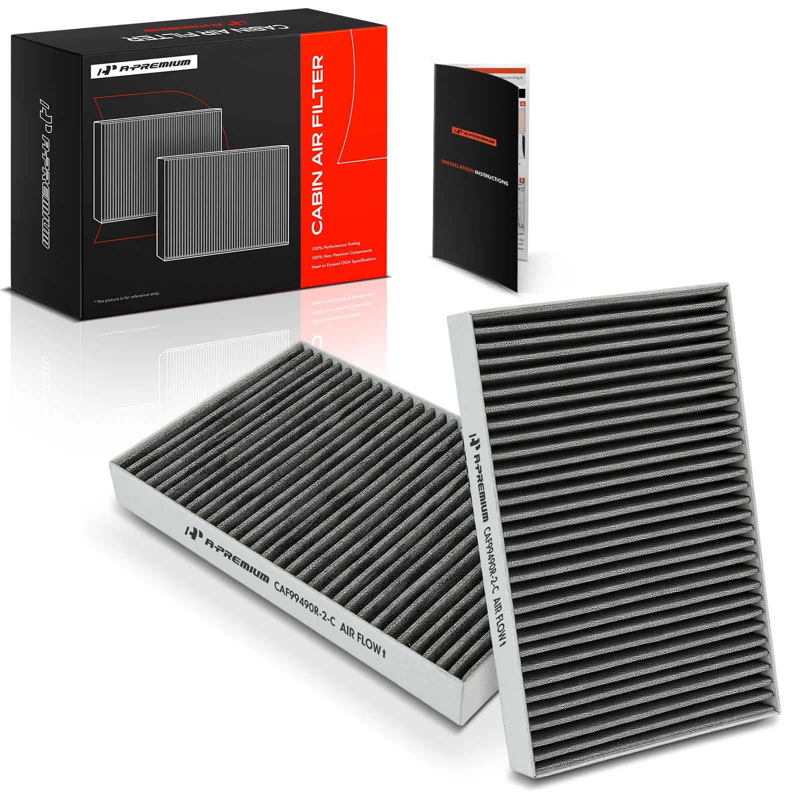 A-Premium 2-Pack Cabin Air Filter w/Activated Carbon for Tesla S