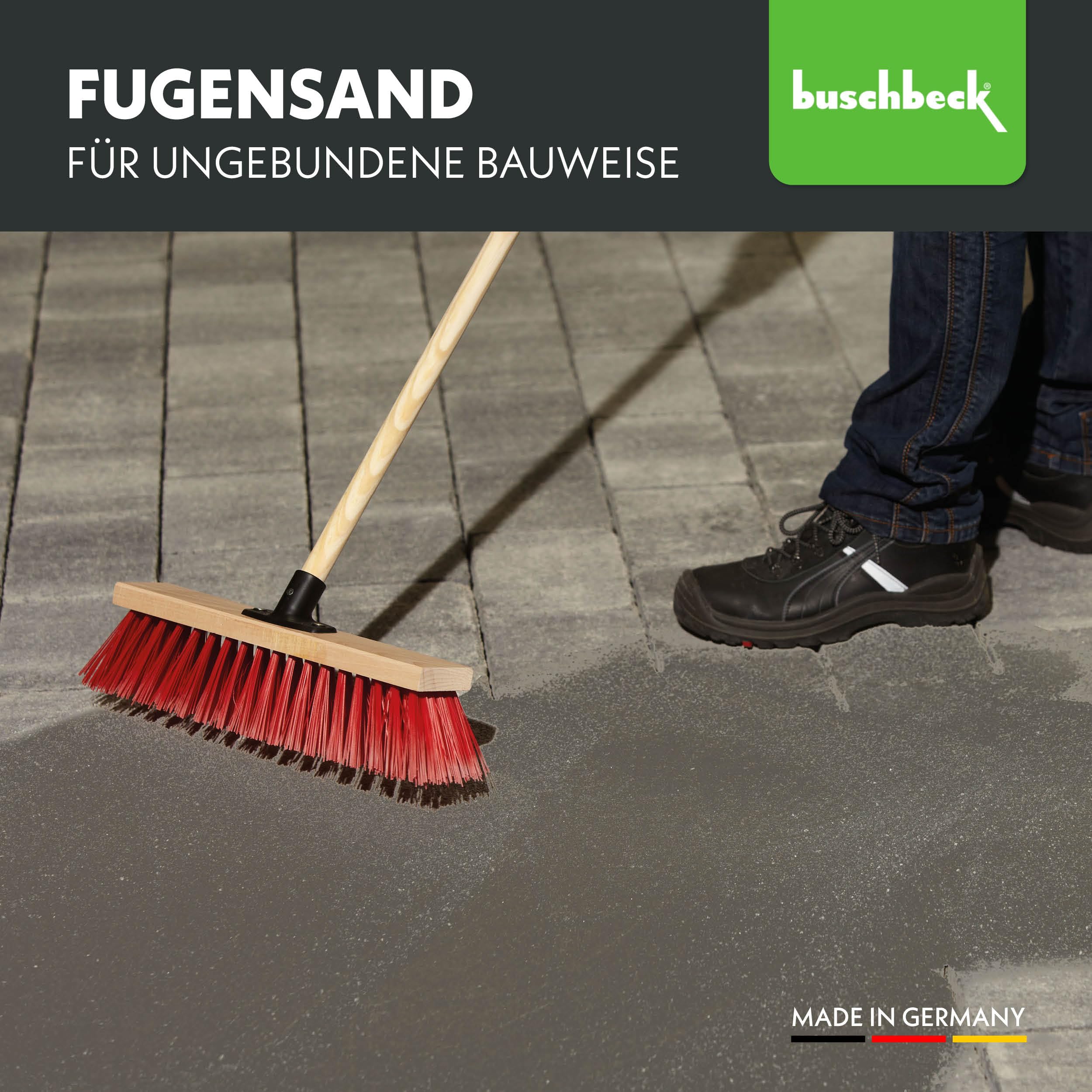 Buschbeck Fugensand 20 kg – für Pflasterfugen & Terrassen (basalt grau)