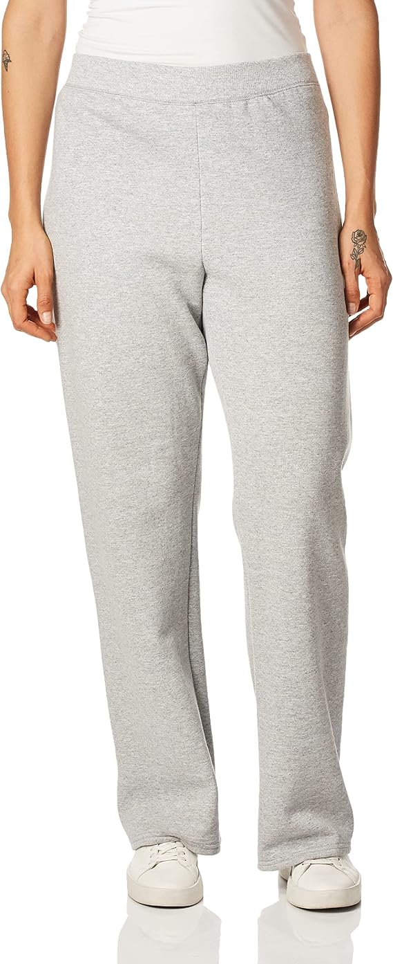 Hanes Women's EcoSmart Open Bottom Leg 