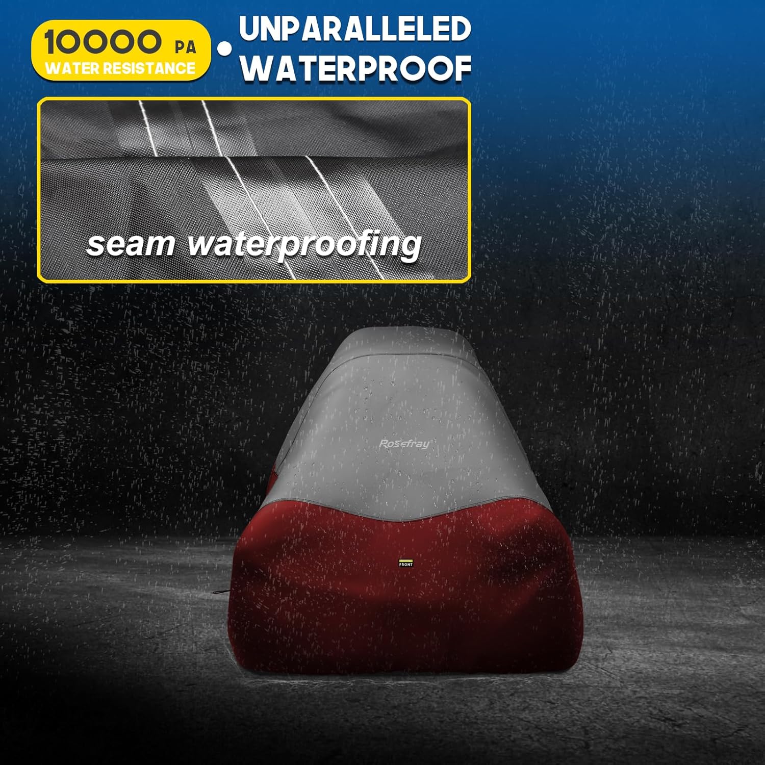 Rosefray Zero Turn Mower Cover,Waterproof 420D Marine Grade Fabric-Universal Fit for John Deer,Cub Cadet Zero Turn Up to 60" Lawn Mower Decks,Dimensions: 79" L X 46" W X 55" H Red