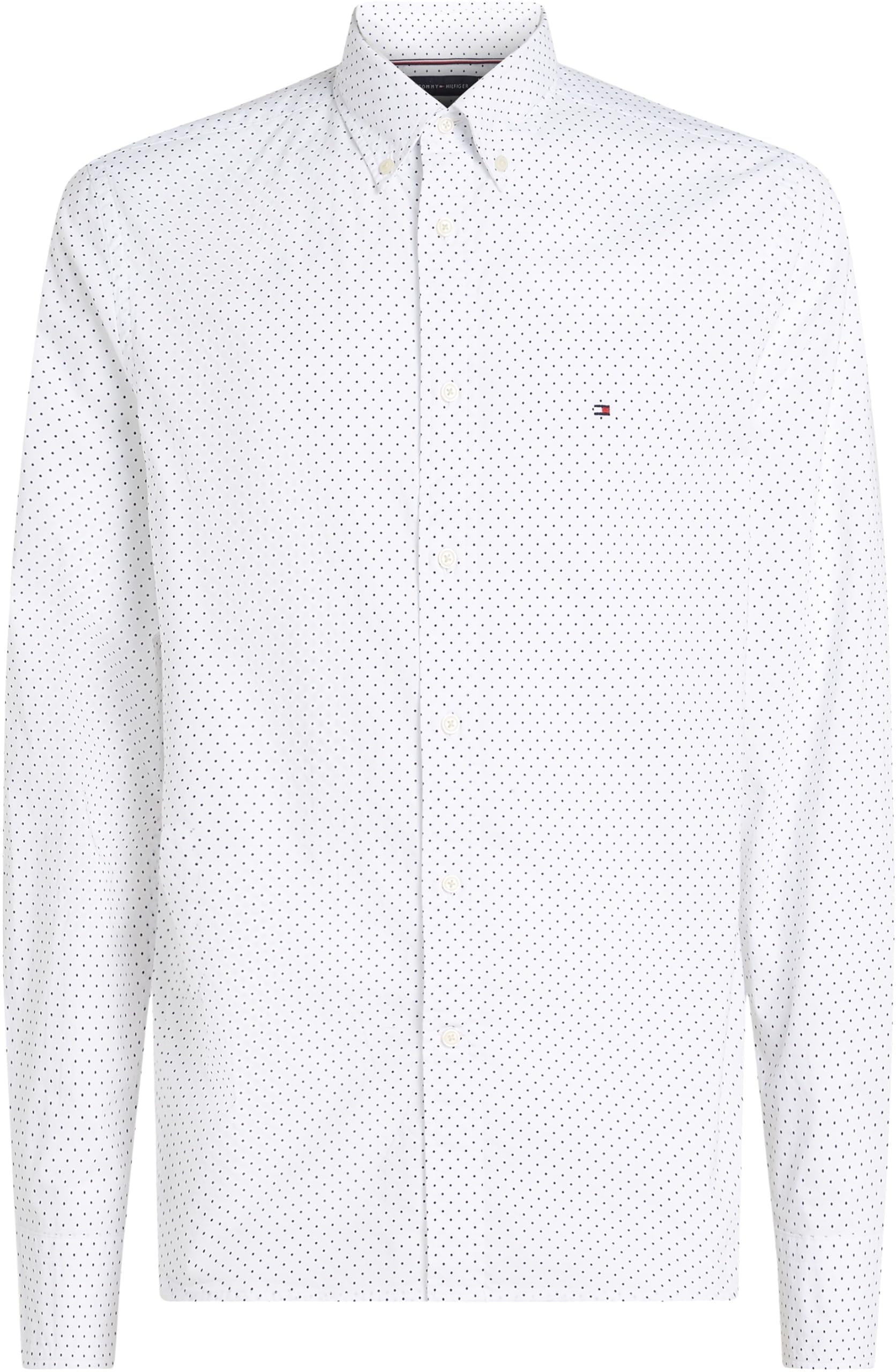 Tommy Hilfiger Camisa Hombre Flex Poplin Polka Dot Regular Fit