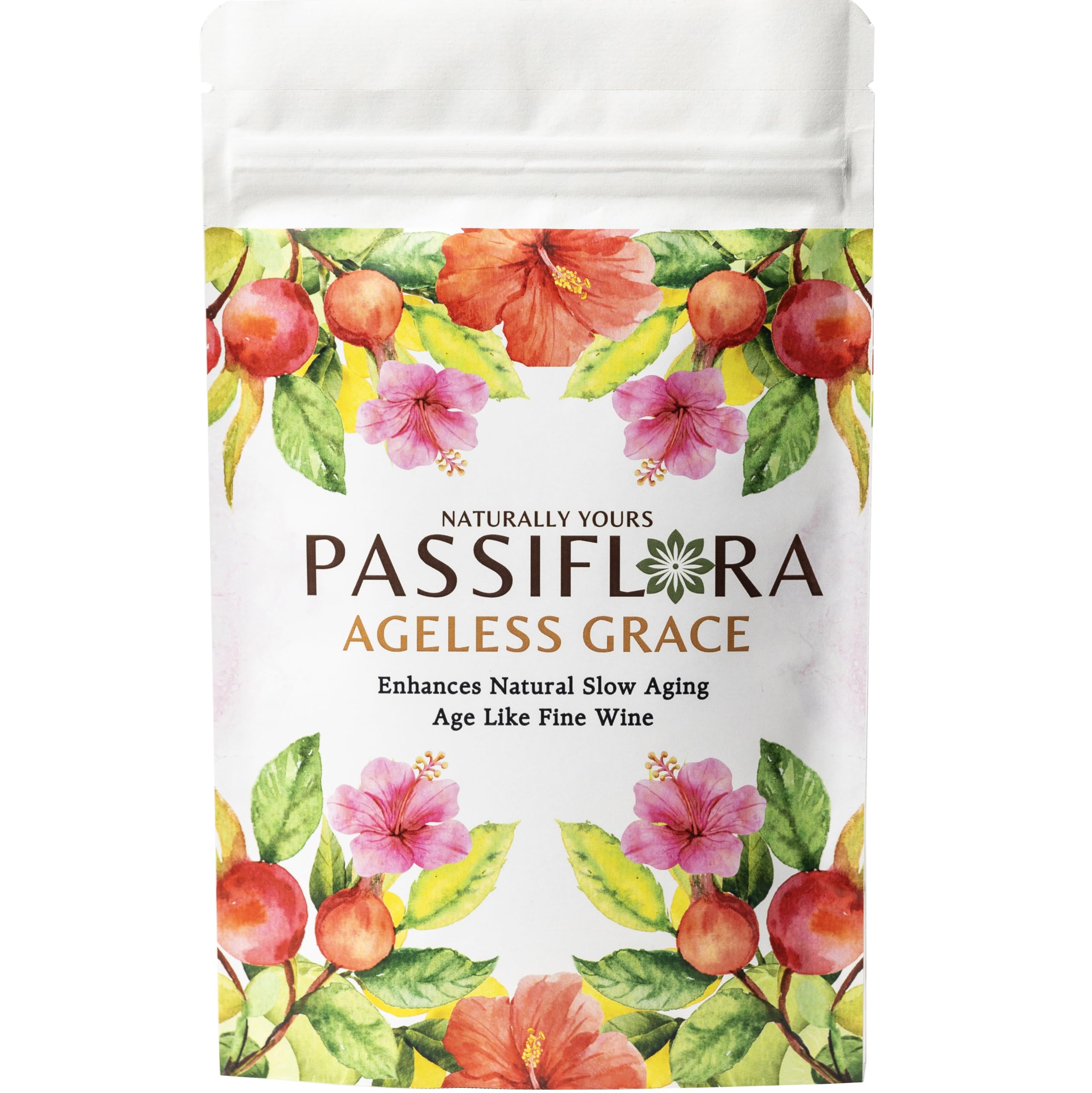 Passiflora Ageless Grace Herb Tea | 100% Natural Herbal Tea Blend for Slow Aging & Rejuvenated Skin Health | Green Tea Hibiscus Nettle Amla Rosehips | 30+ Servings (B0D8LJ7BP9) Amazon Price History, Amazon Price Tracker