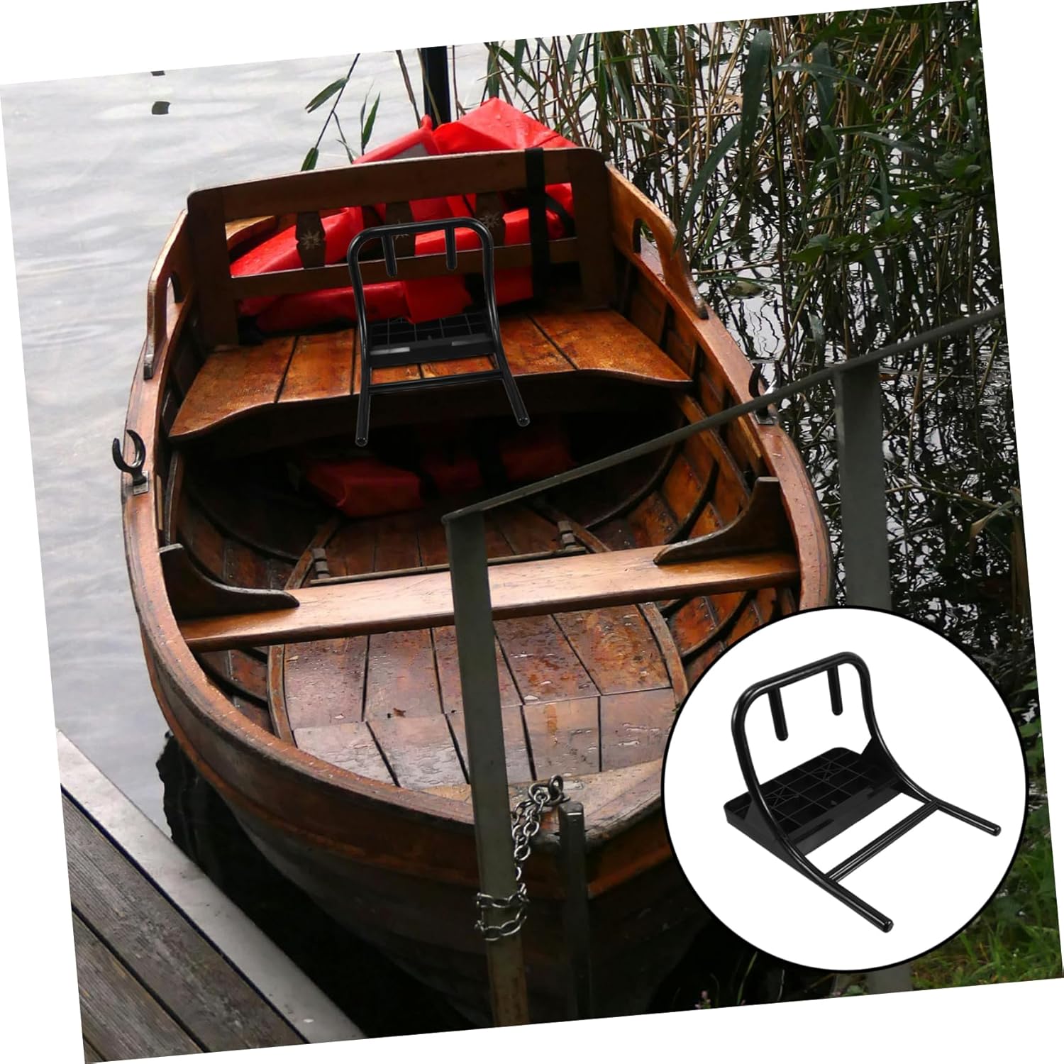 Toyvian Kayak Canoe Motor Mount Kit Inflatable Boat Motor Installation Bracket Sturdy Nylon Bracket Boat Engine Plate for Outdoor Use