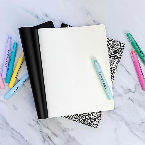 Miniatura 7 de PAPERAGE Cuaderno de diario forrado de cubierta suave, paquete de 2, burdeos, 100 páginas, grande de 7.5 x 9.5 pulgadas, con rayas universitarias,