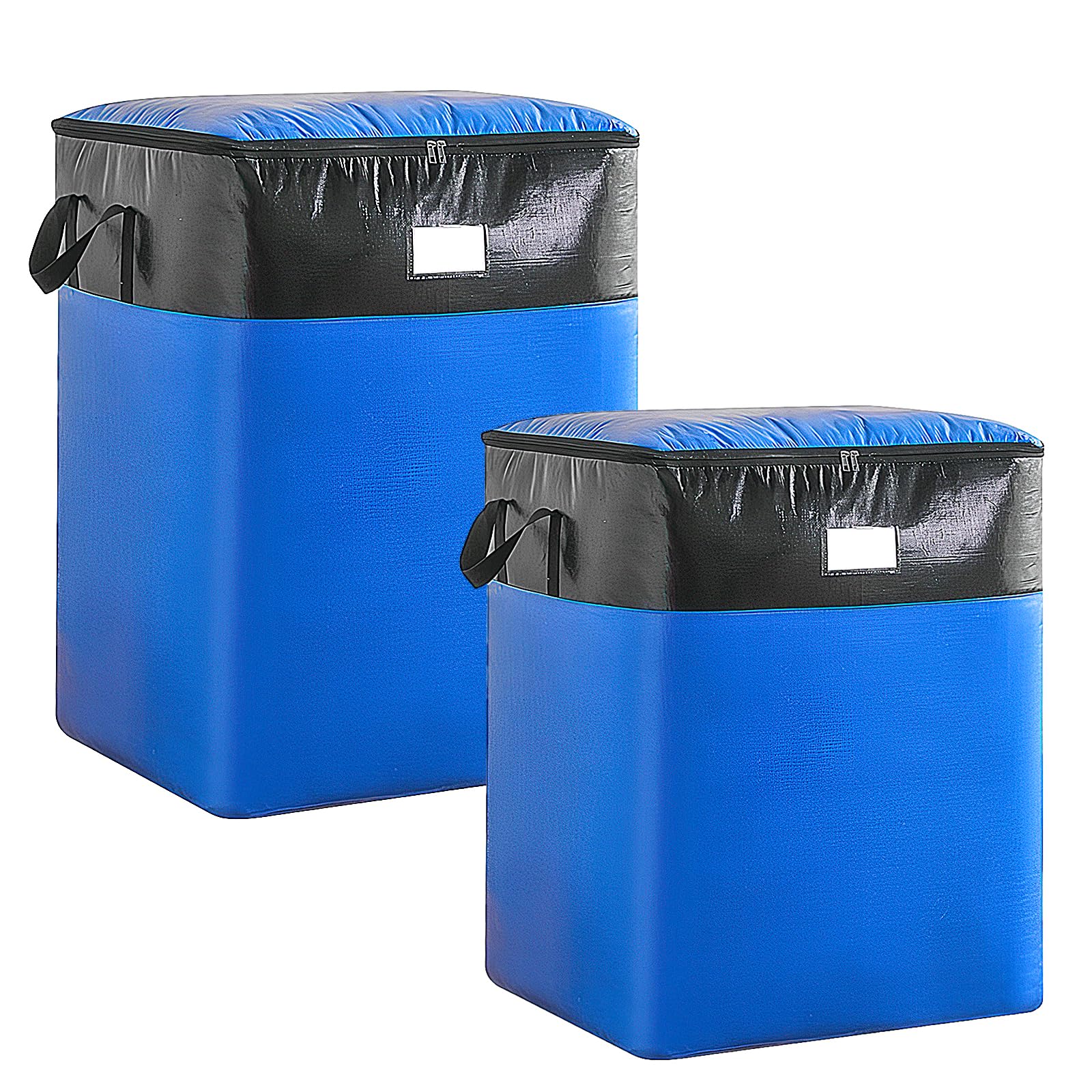 2 Pz Grandi Borse Trasloco per Vestiti, 104L+140L Borsa Portaoggetti Grande, Borse per Stoccaggio Resistenti, Borsa Portaoggetti con Cerniere e Manici per Riporre Oggetti, Piumoni, Vestiti