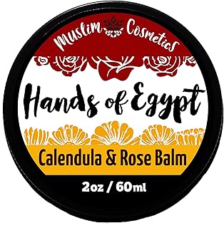 Organic Calendula Rose Balm - Hand cream with Rose oil/Frankincense/For dry hands / 100% Natural // Made in Canada - Muslim Cosmetics - Hands of Egypt 2oz